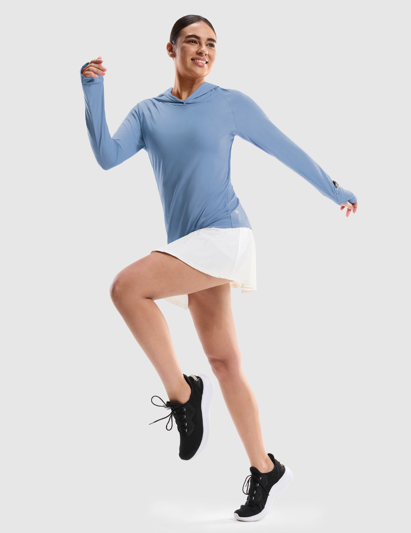 MIER Women's UPF 50+ Running Hoodie Lightweight Sun Protection Shirt Women Shirts