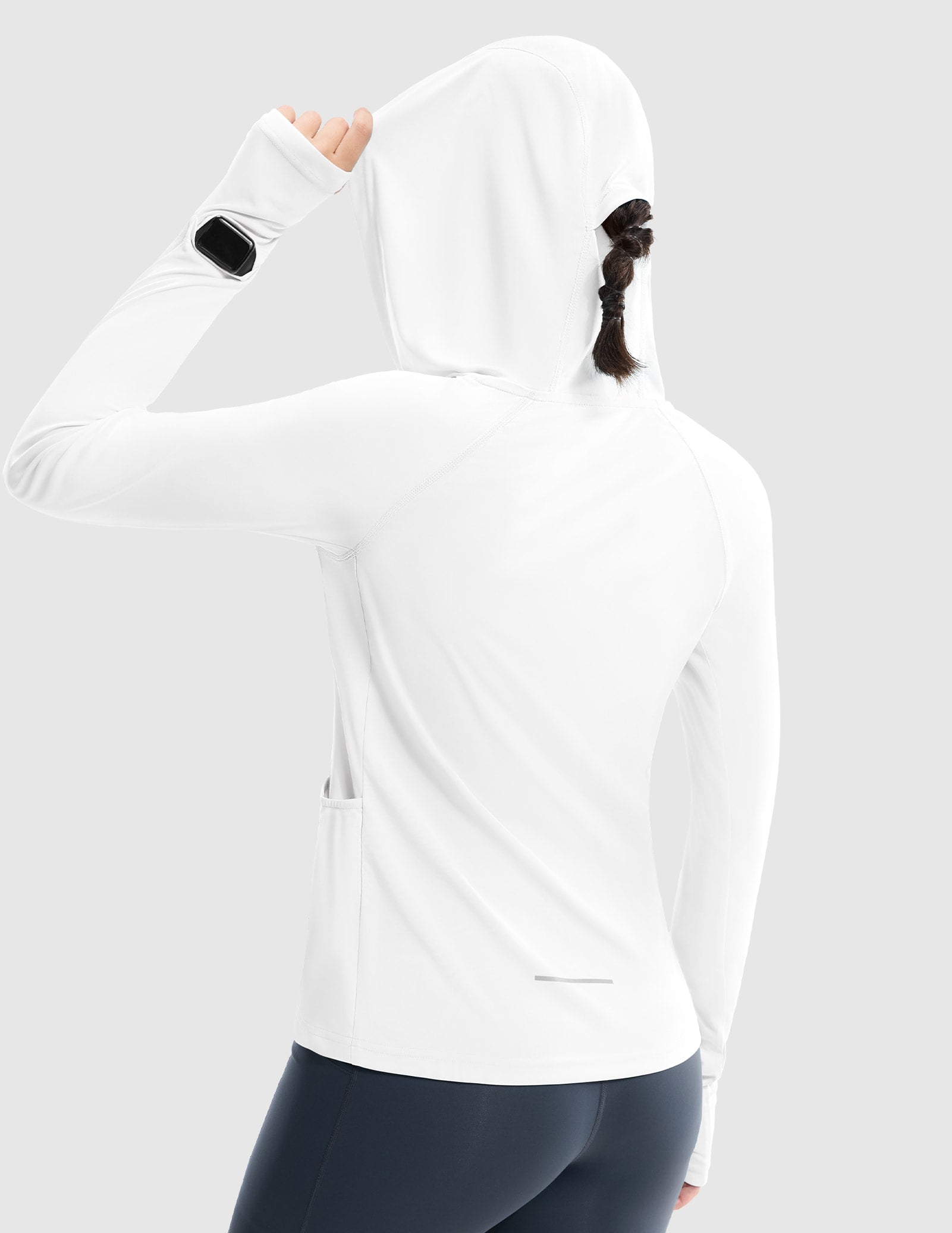 MIER Women's UPF 50+ Running Hoodie Lightweight Sun Protection Shirt Women Shirts