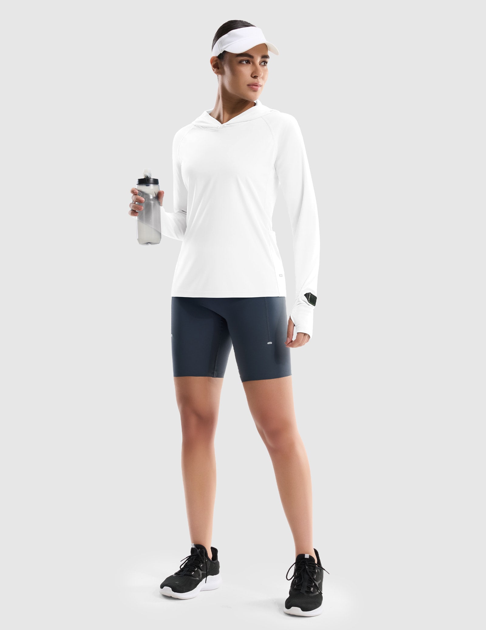 MIER Women's UPF 50+ Running Hoodie Lightweight Sun Protection Shirt Women Shirts