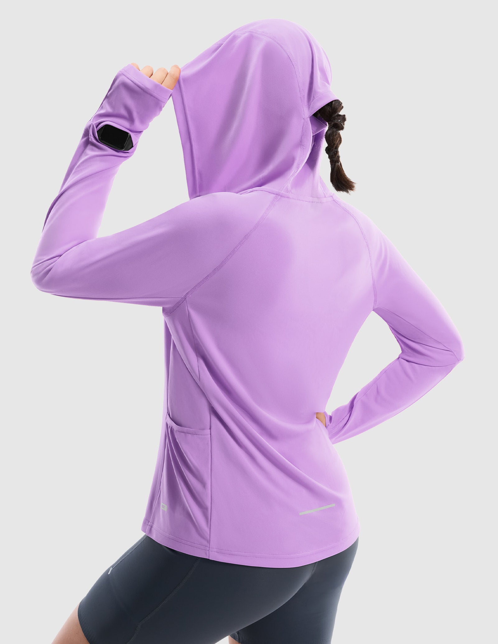MIER Women's UPF 50+ Running Hoodie Lightweight Sun Protection Shirt Women Shirts