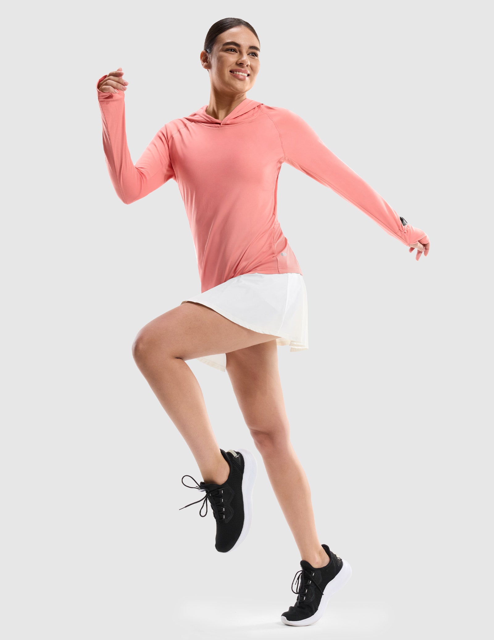 MIER Women's UPF 50+ Running Hoodie Lightweight Sun Protection Shirt Women Shirts