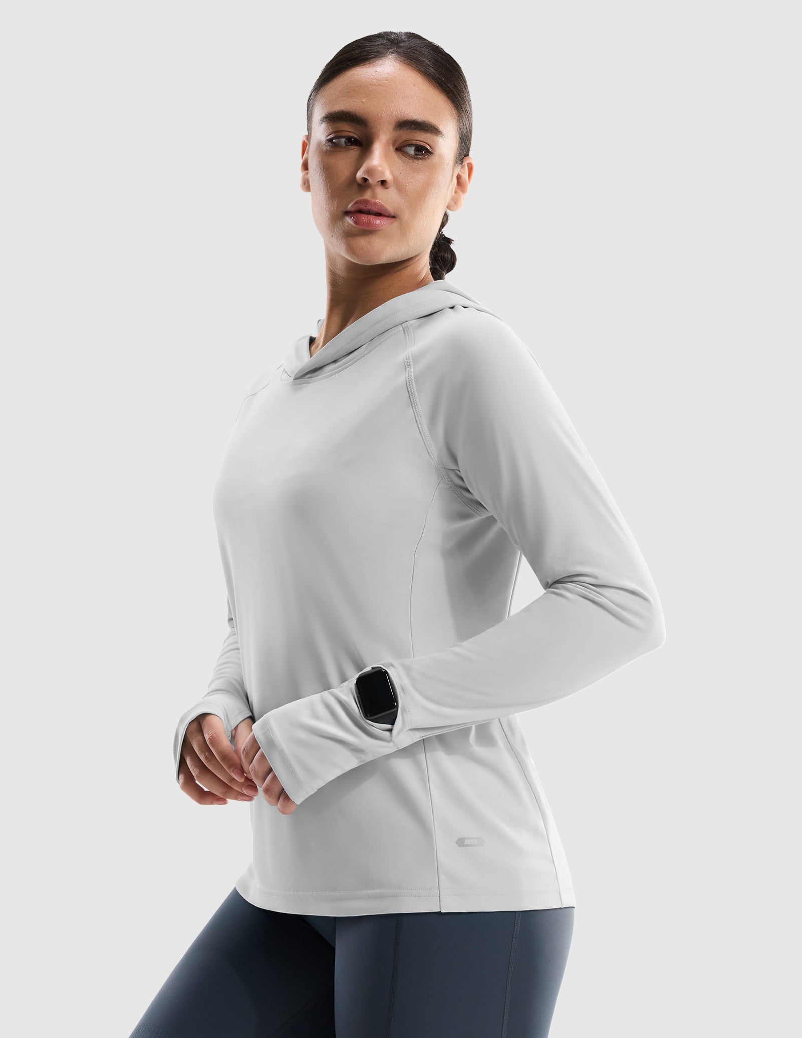 MIER Women's UPF 50+ Running Hoodie Lightweight Sun Protection Shirt Women Shirts