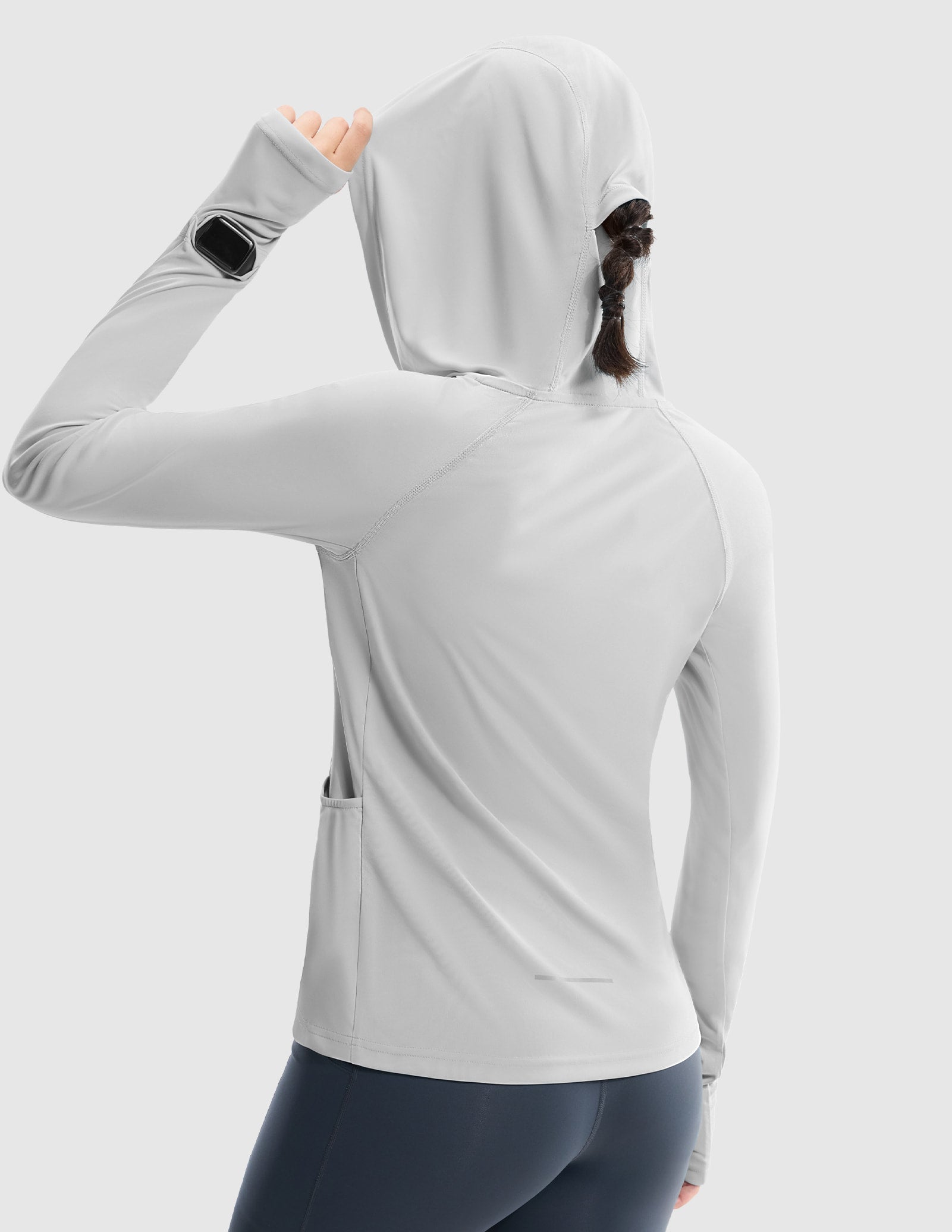MIER Women's UPF 50+ Running Hoodie Lightweight Sun Protection Shirt Women Shirts