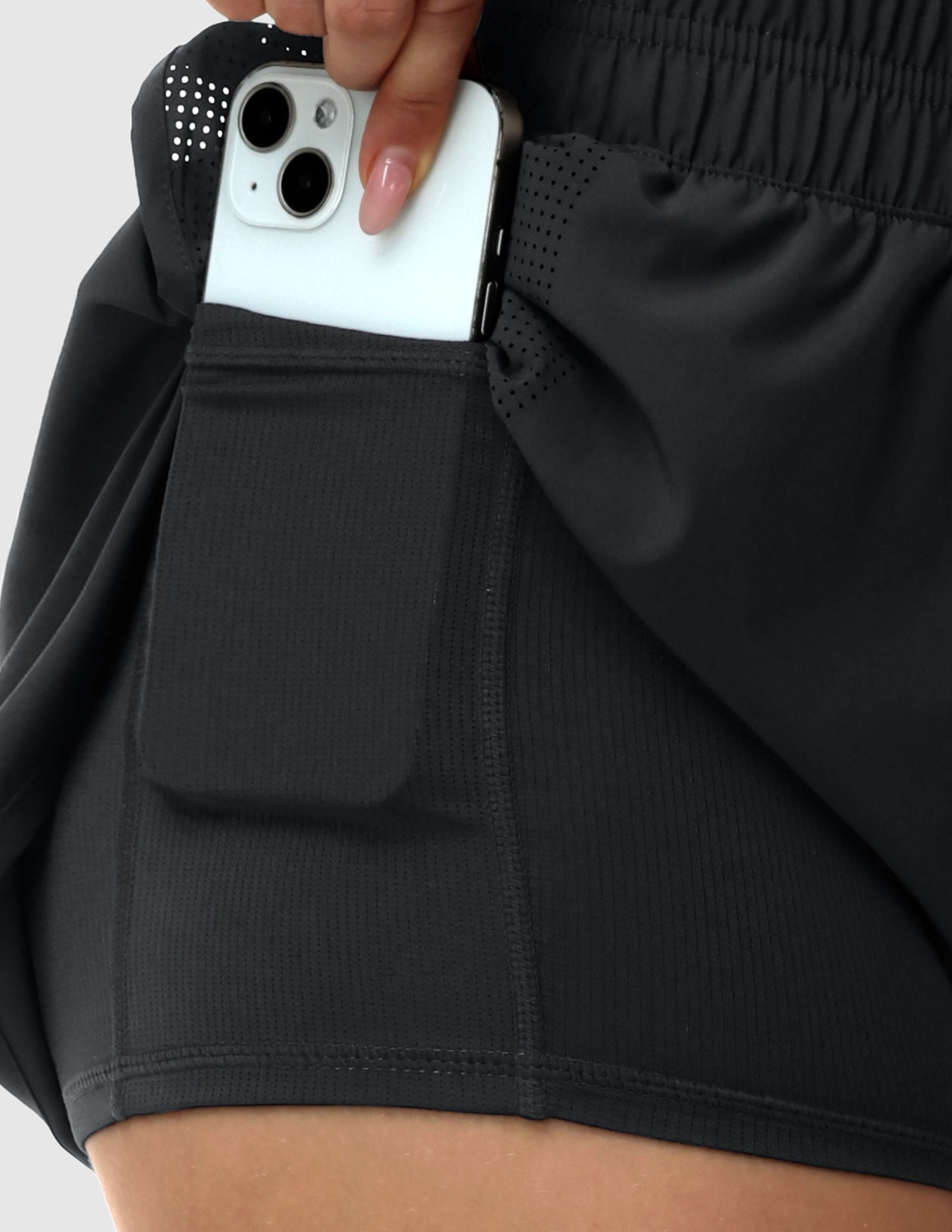 MIER Women’s 2 in 1 Running Shorts with Phone Pocket 3" Women Shorts
