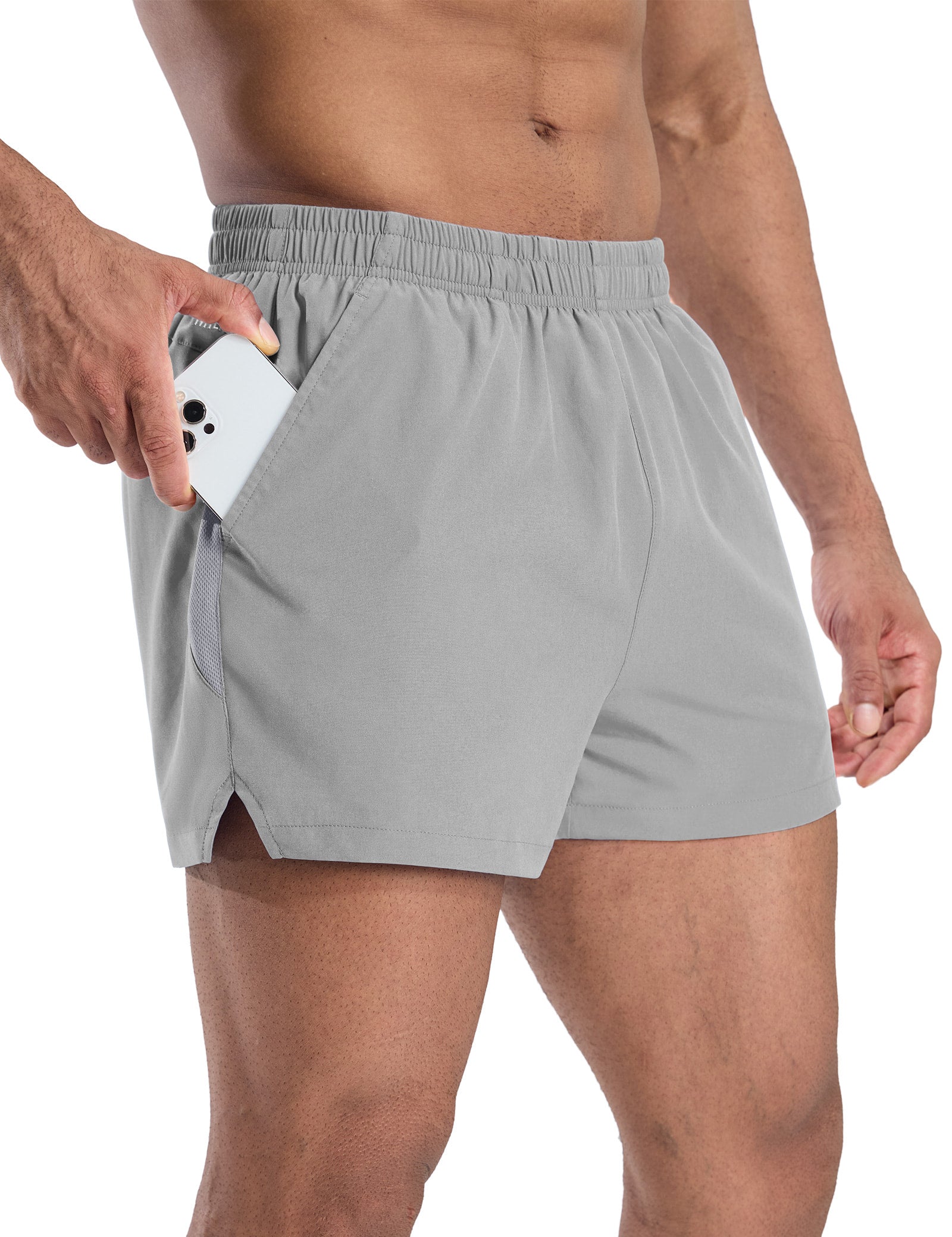MIER Men's 3 Inch Running Shorts with Liner and Pockets Men's Shorts