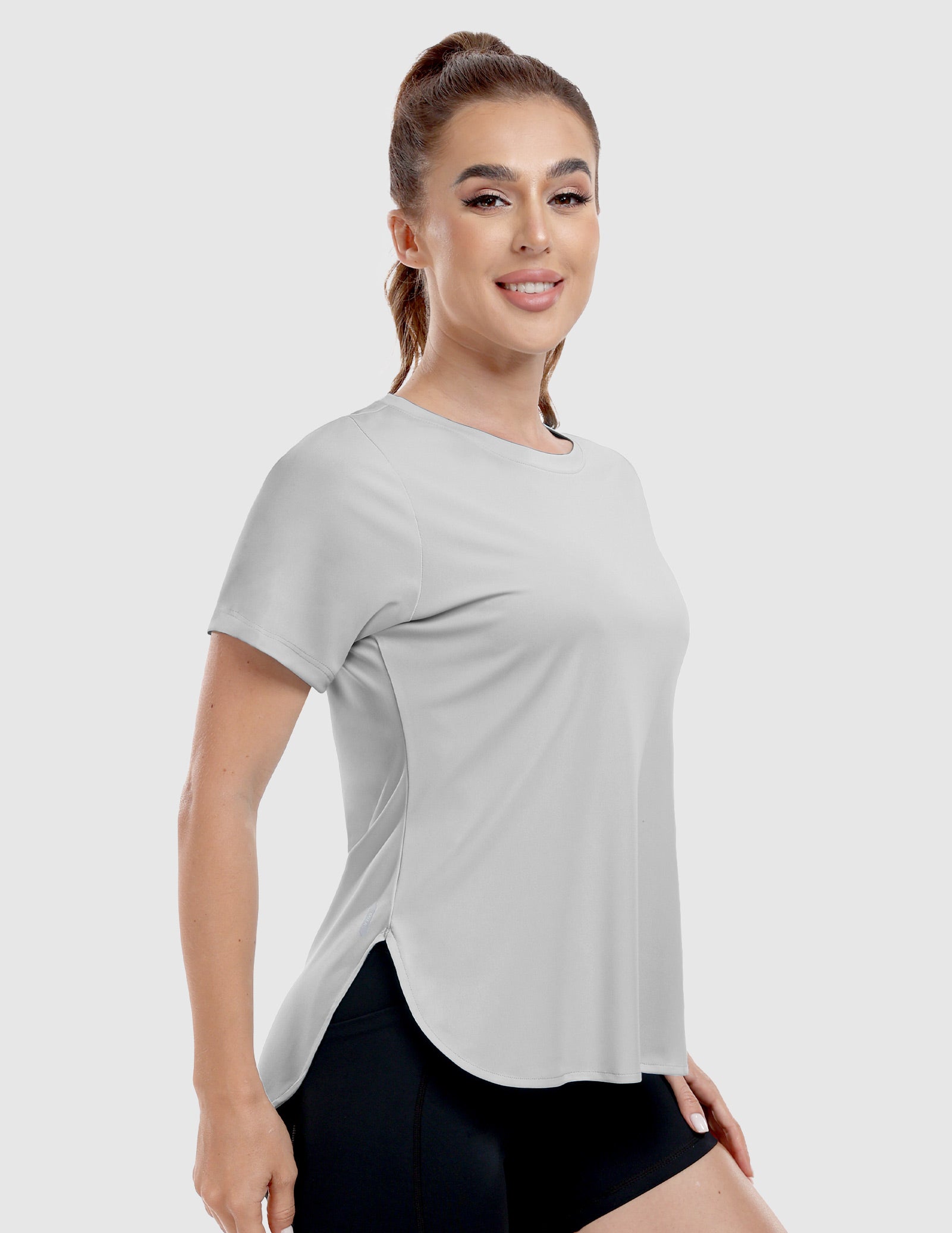 MIER Women's Lightweight Crew Neck Workout Shirt – UPF 50+ Sun Protection Women Active Shirt