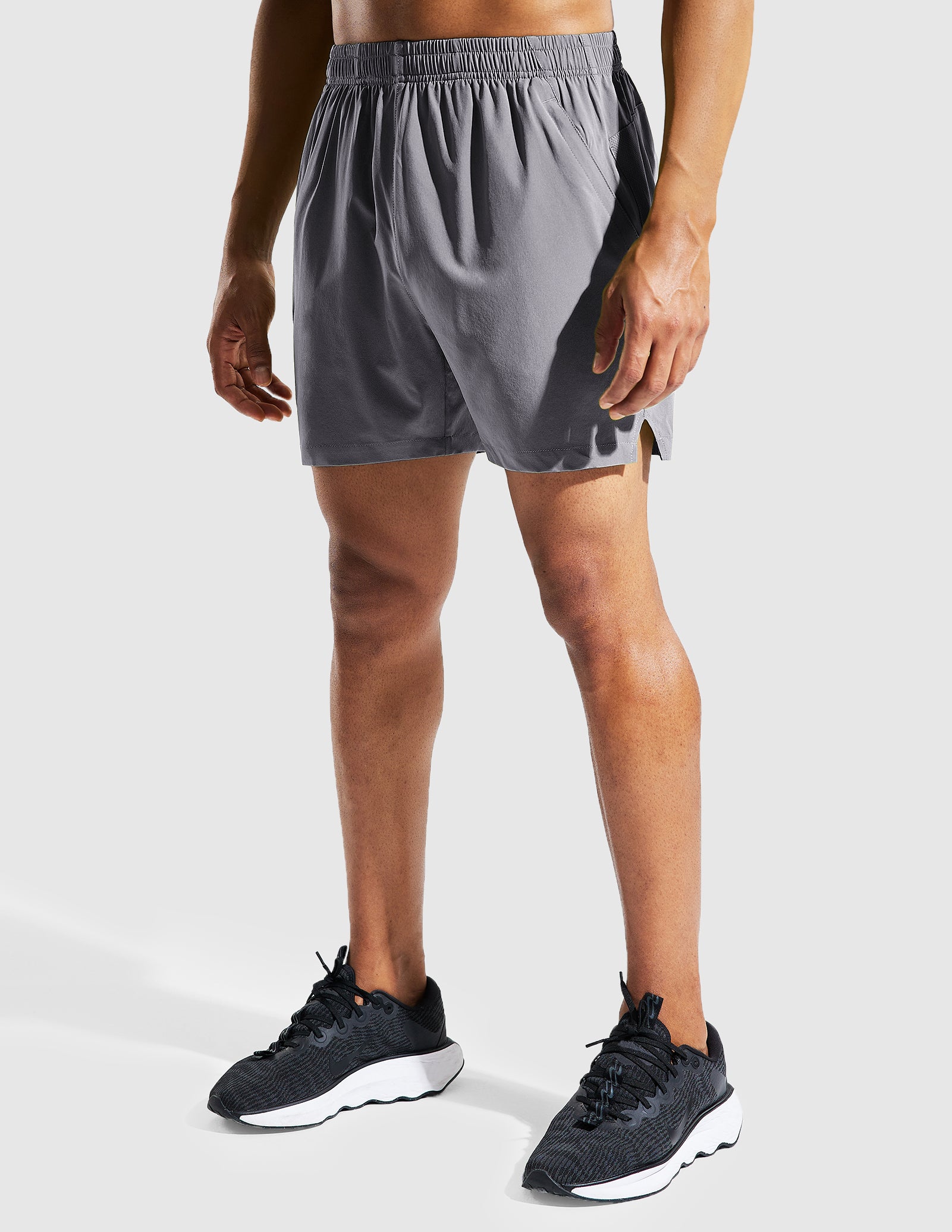 MIER Men's 5 Inch Running Shorts with Zipper Pockets Men's Shorts