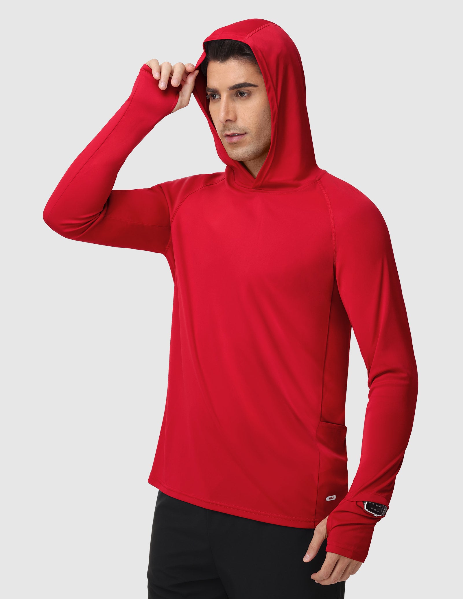 MIER Men's UPF 50+ Running Hoodie Lightweight Sun Protection Shirt Men's T-Shirts