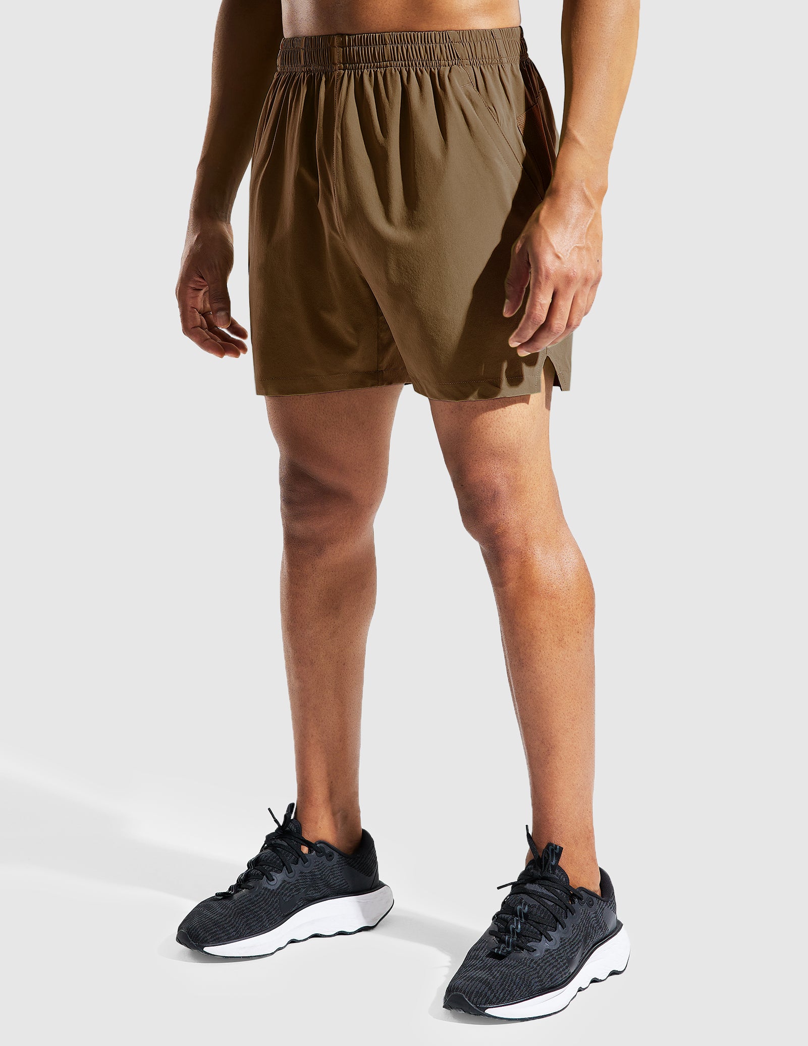 MIER Men's 5 Inch Running Shorts with Zipper Pockets Men's Shorts