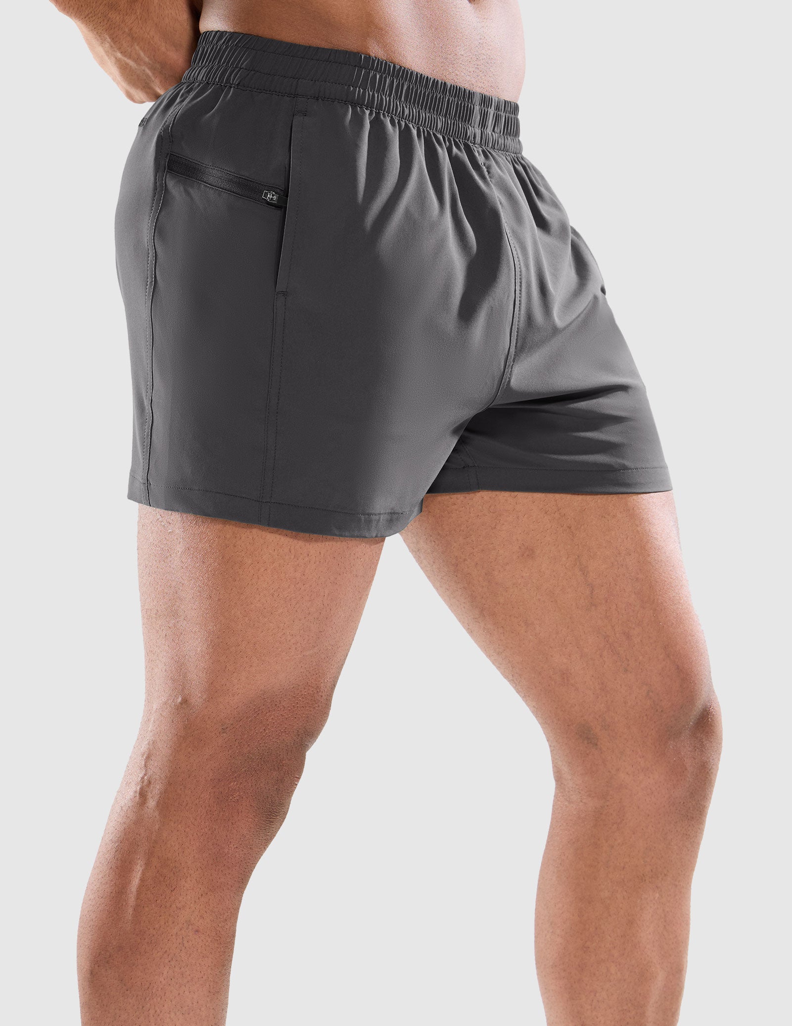 MIER Men's 3 Inch Athletic Running Shorts with Brief Liner Men's Shorts