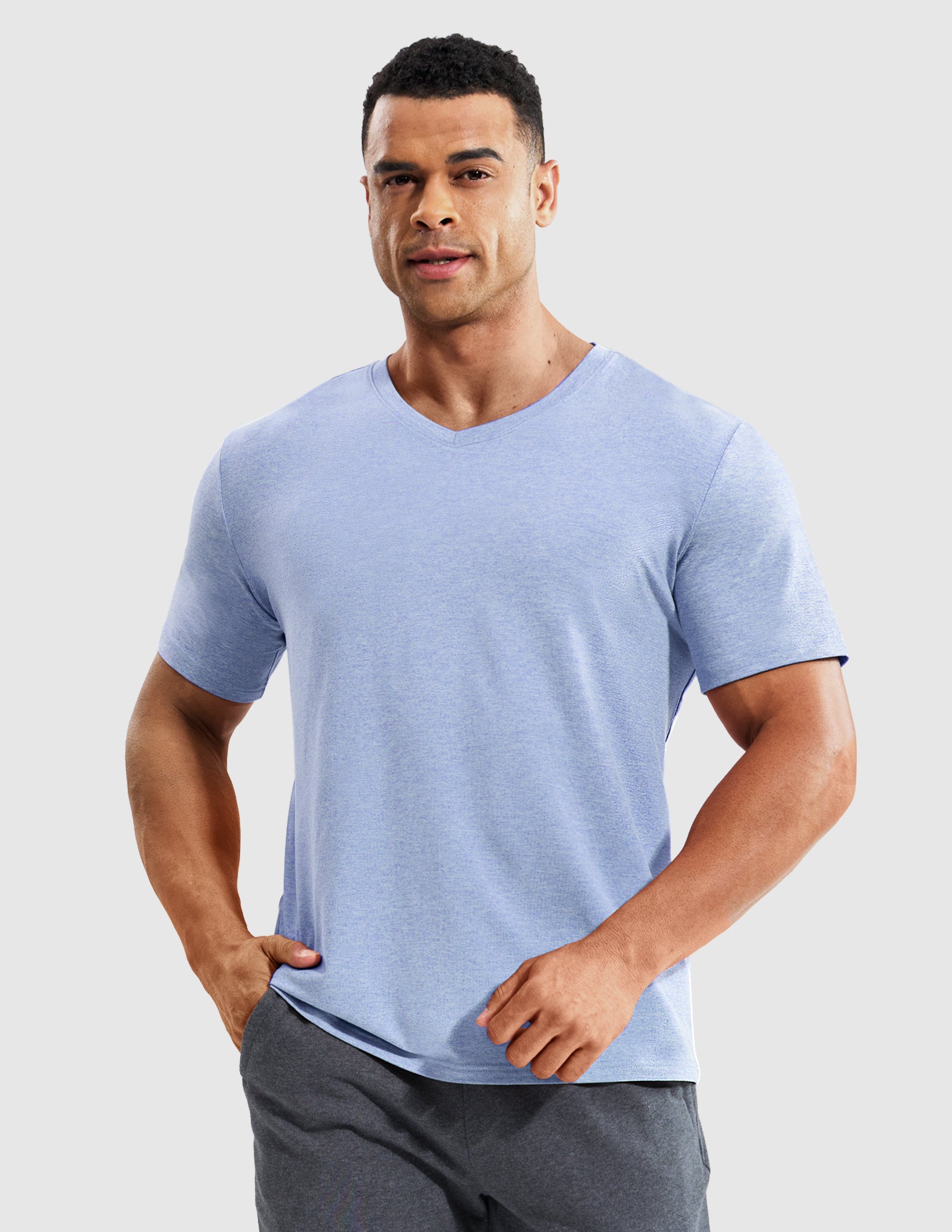 MIER Men’s Buttery Soft Dry Fit V-Neck Workout T-Shirt Men's Shirt