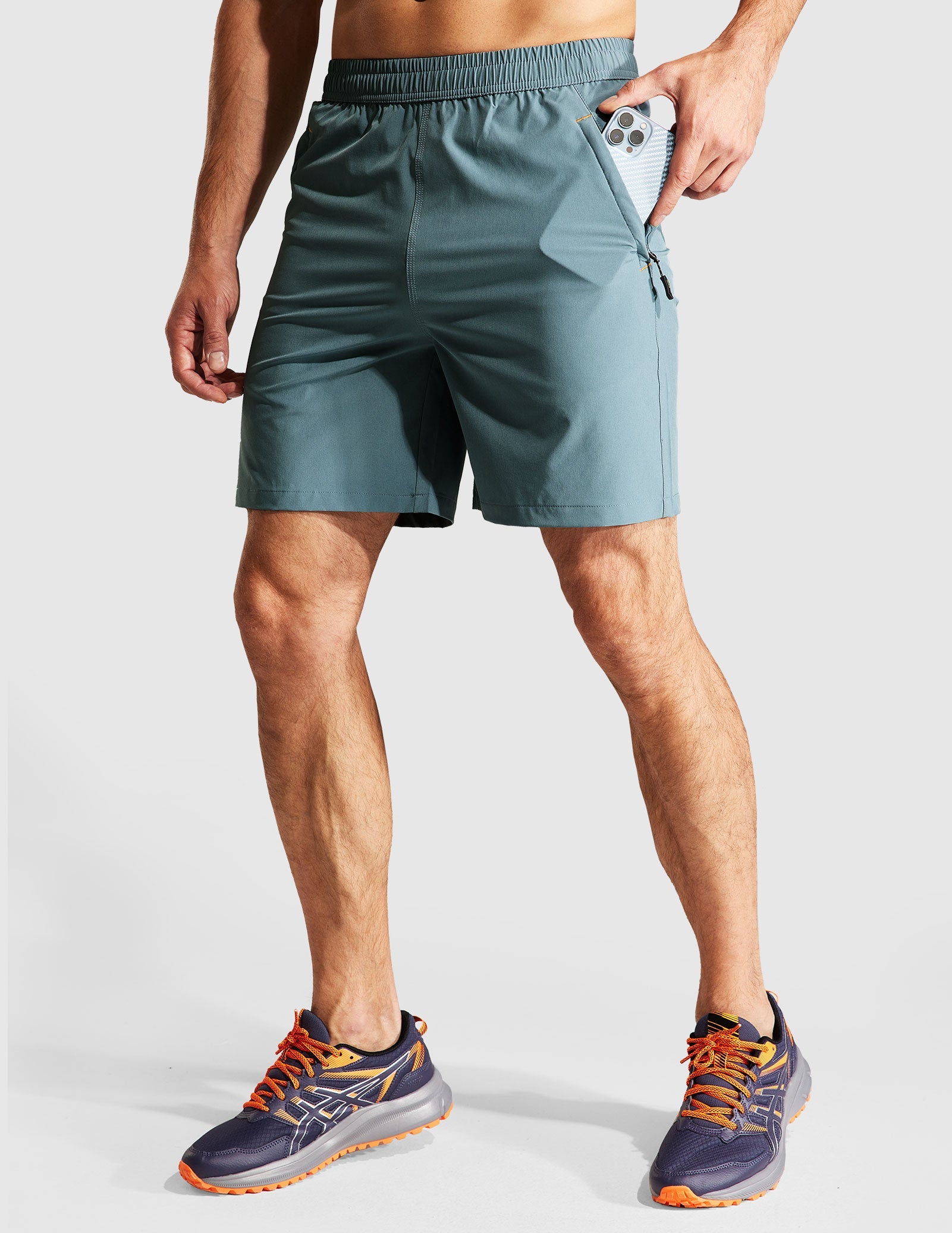 MIER Men's 7 Inch Quick Dry Running Shorts with Phone Pocket Men's Shorts
