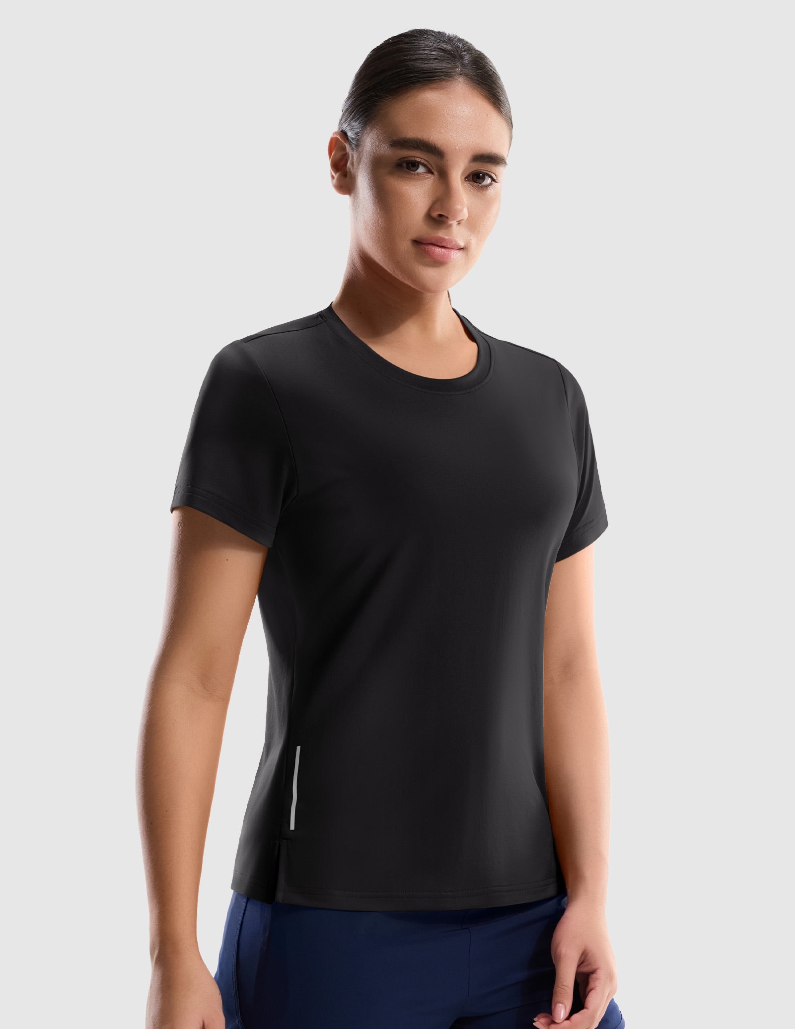 MIER Women’s Running Shirt COOLMAX Quick-Dry Workout Tee Women Active Shirt