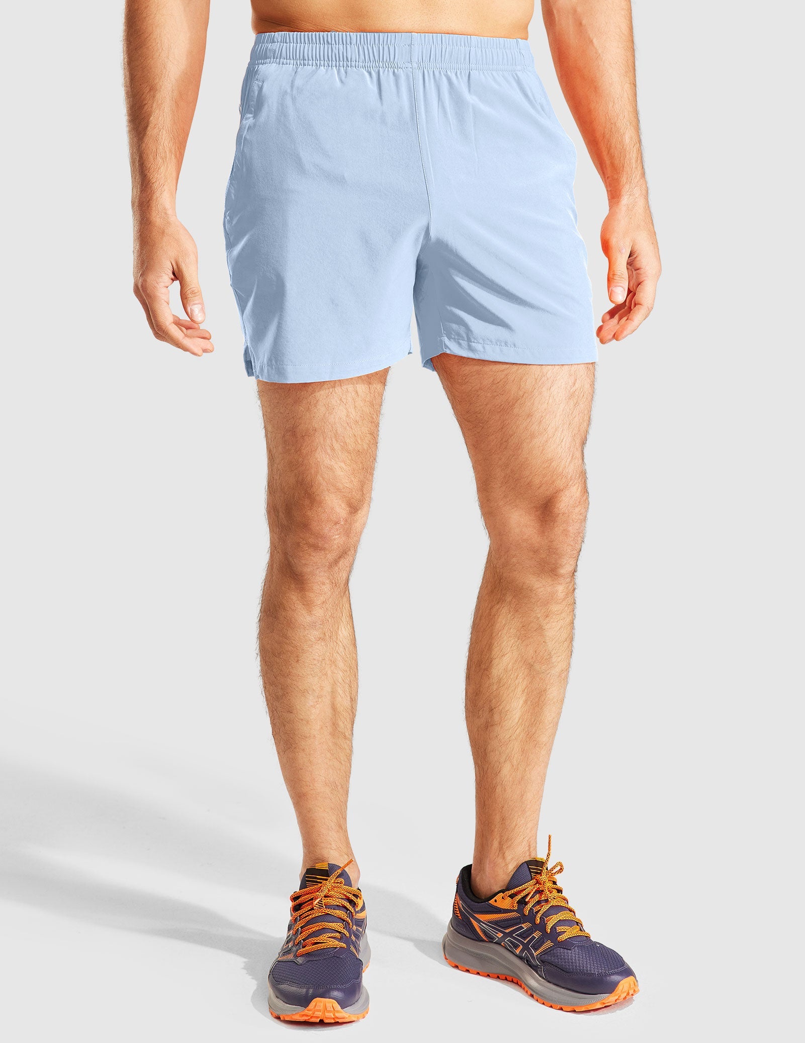 MIER Men's 5 Inch Running Shorts with Zipper Pockets Men's Shorts