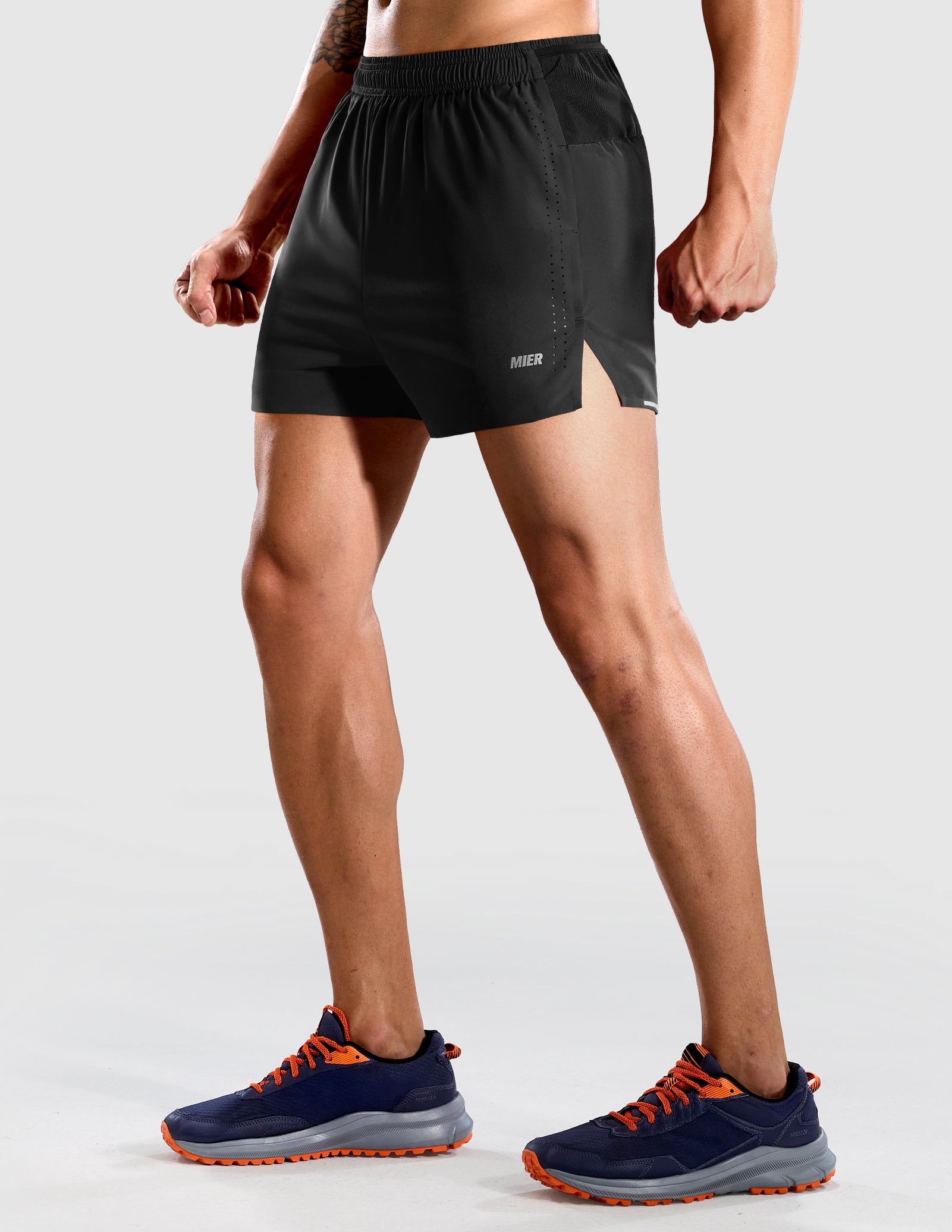 MIER Men's 3.5" Running Shorts Lightweight Marathon Training Shorts Men's Shorts Black / XS