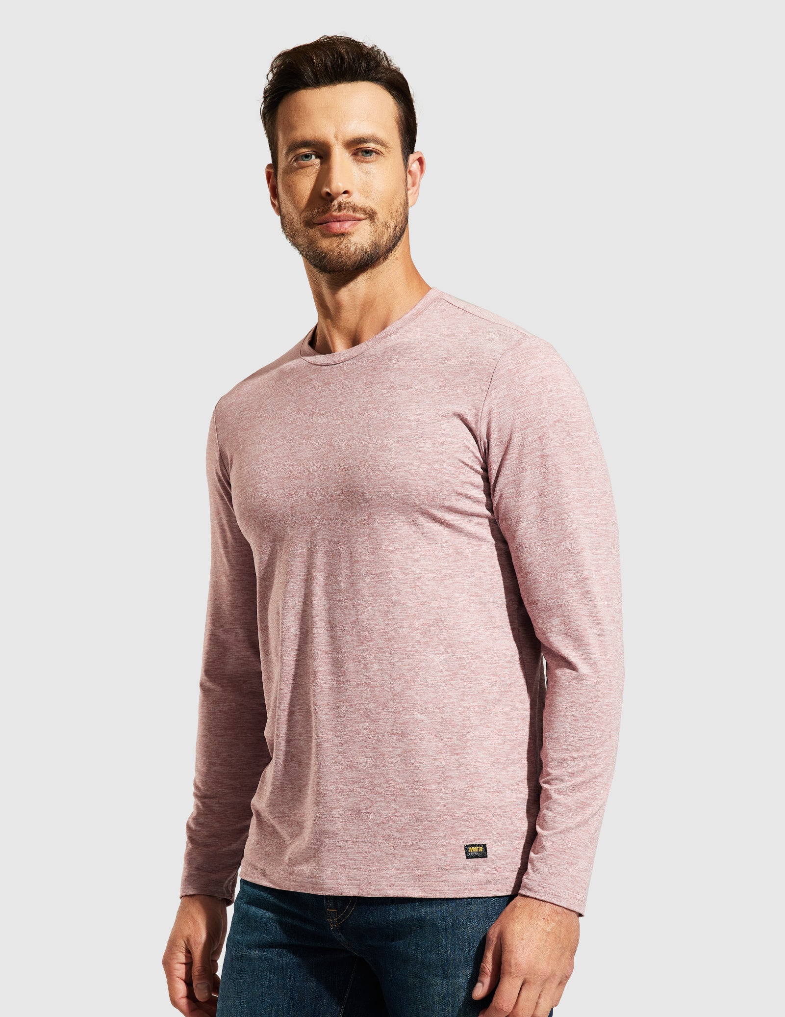 MIER Men’s Buttery Soft Long Sleeve Athletic Crew Neck Tee Men's Shirt