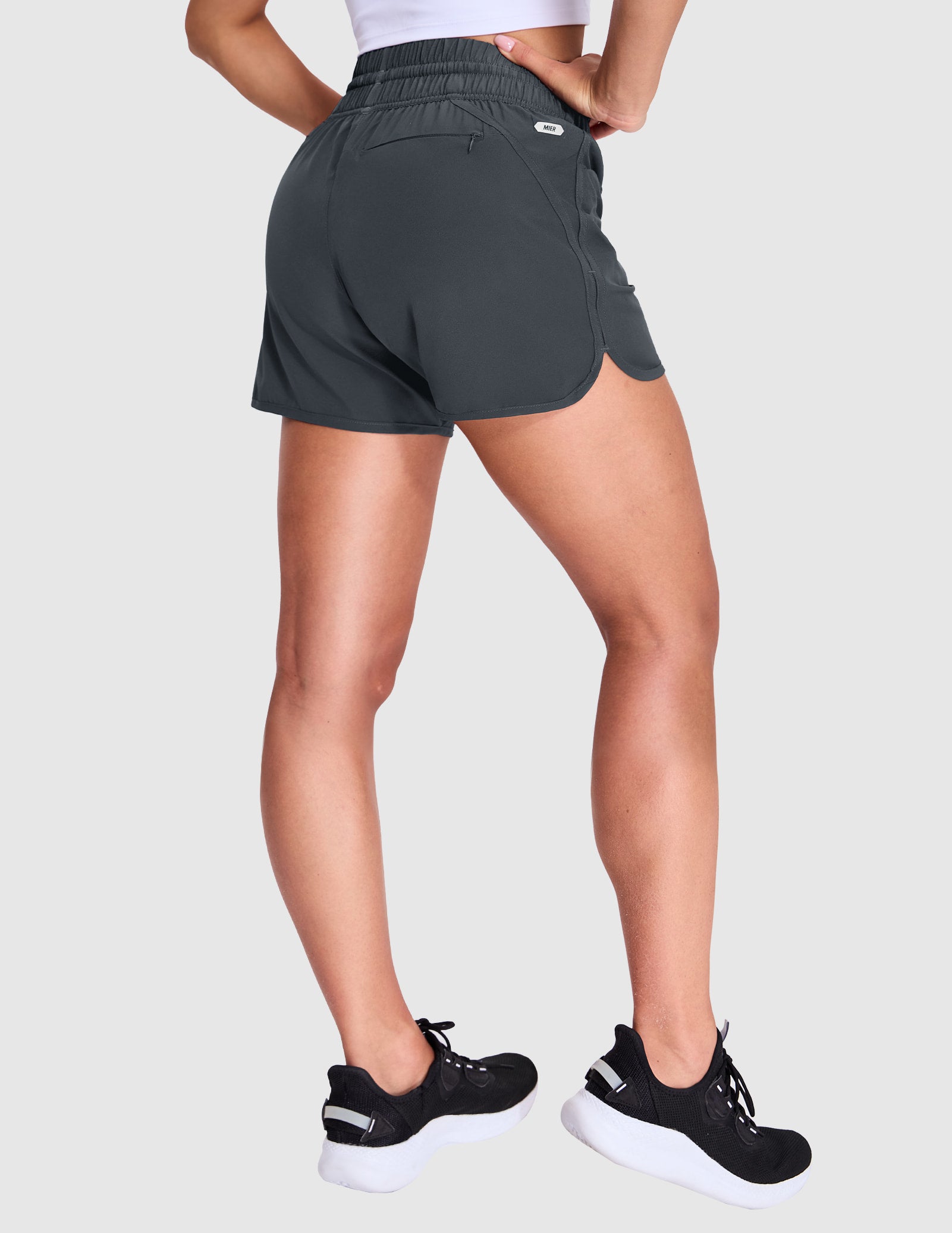 MIER Women's Quick Dry Running Shorts with Liner Women Shorts