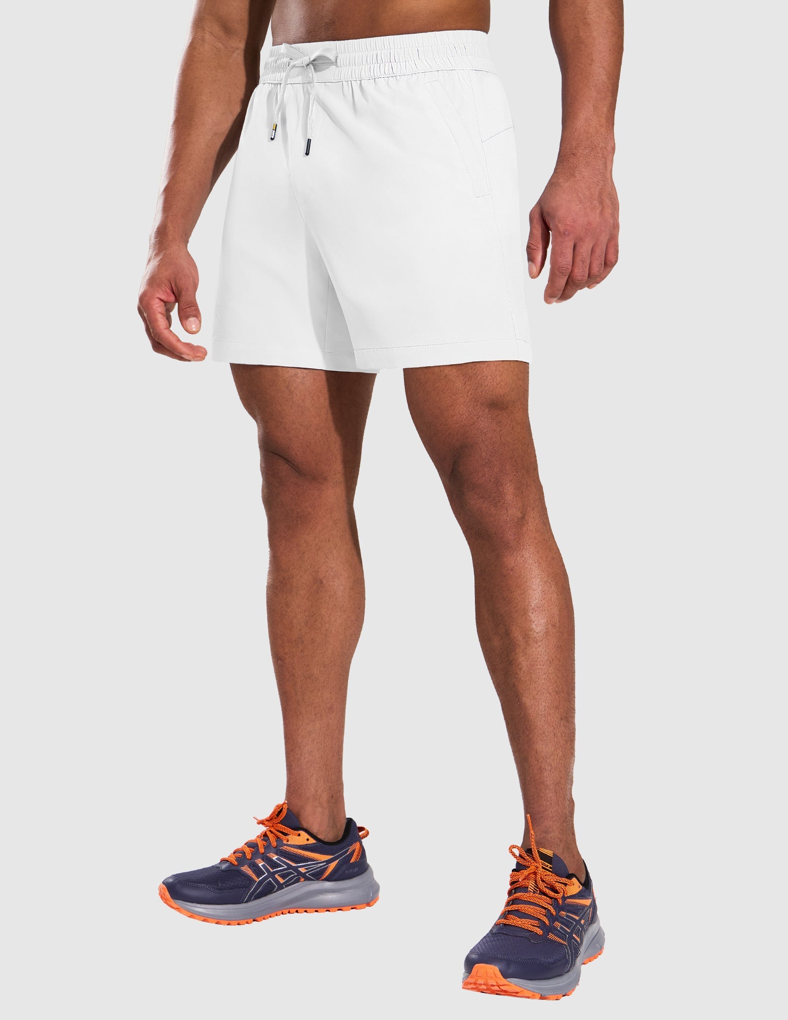 MIER 5" Running Gym Shorts for Men Quick Dry with Zipper Pockets Men's Shorts