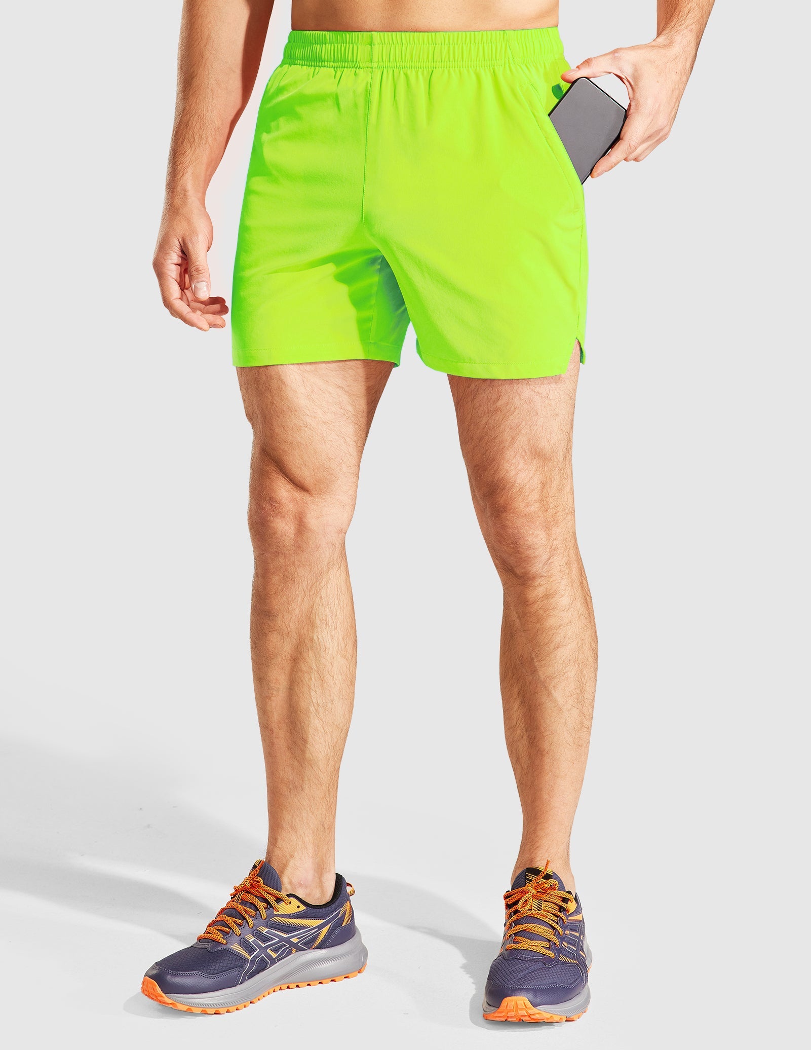 MIER Men's 5 Inch Running Shorts with Zipper Pockets Men's Shorts