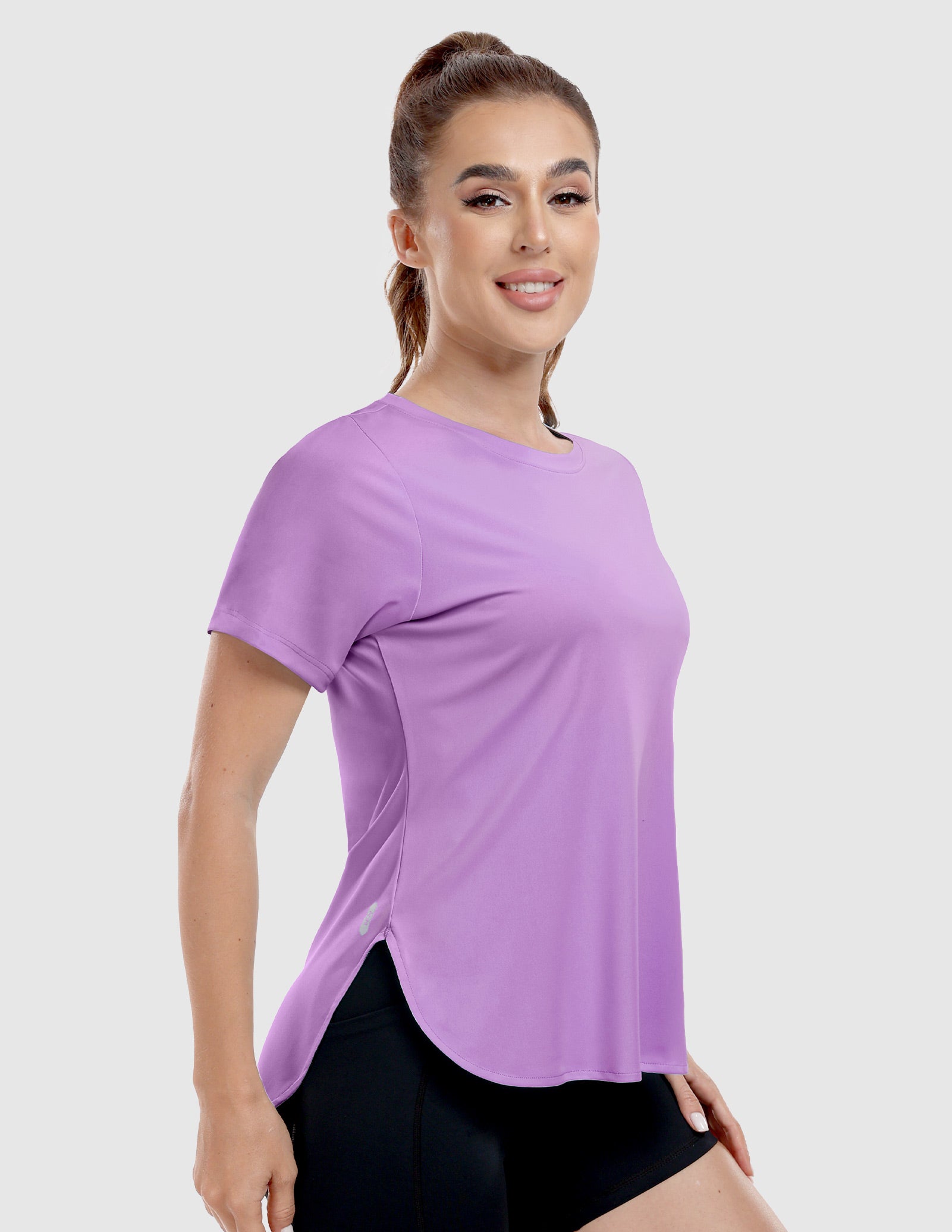 MIER Women's Lightweight Crew Neck Workout Shirt – UPF 50+ Sun Protection Women Active Shirt