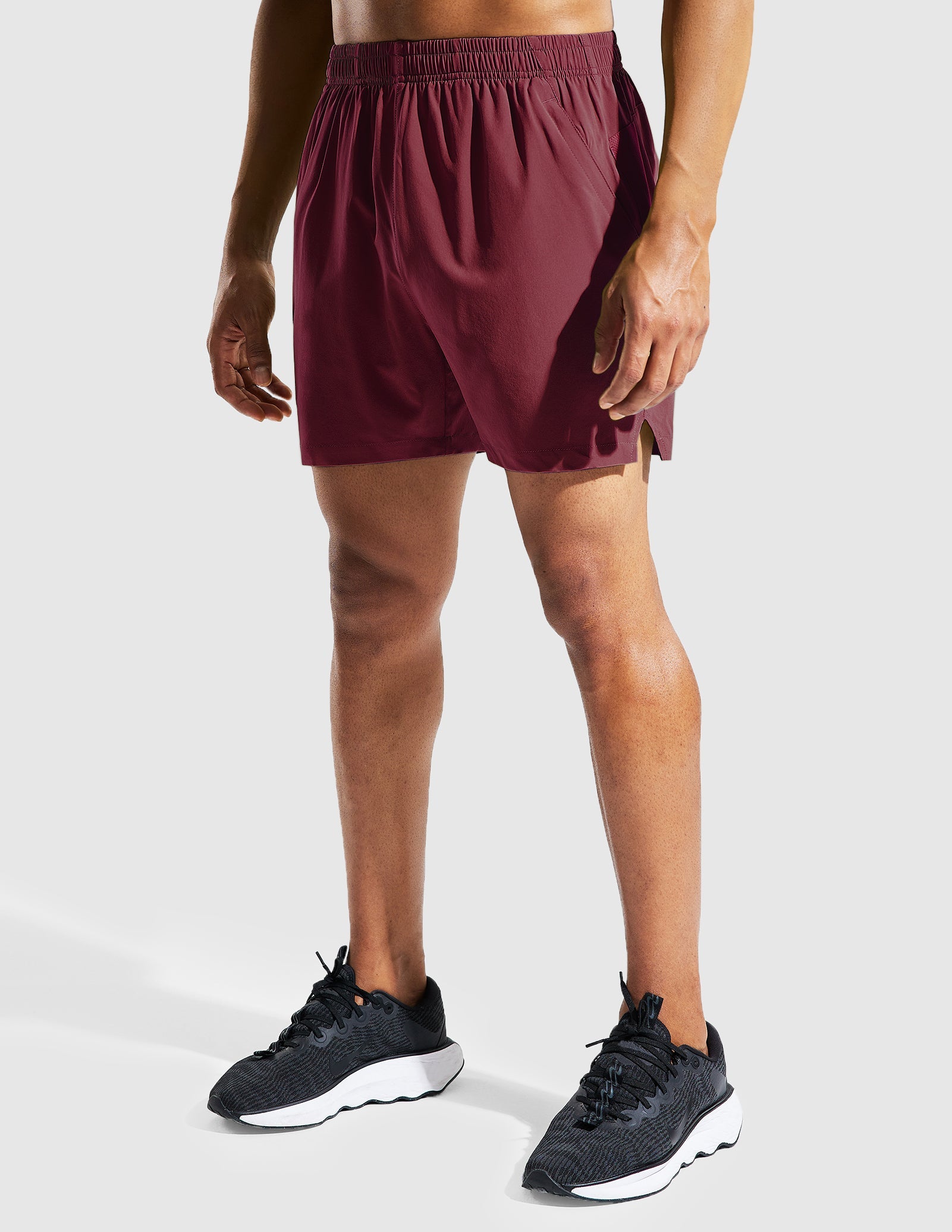 MIER Men‘s 5 Inch Running Shorts with Zipper Pockets Men's Shorts