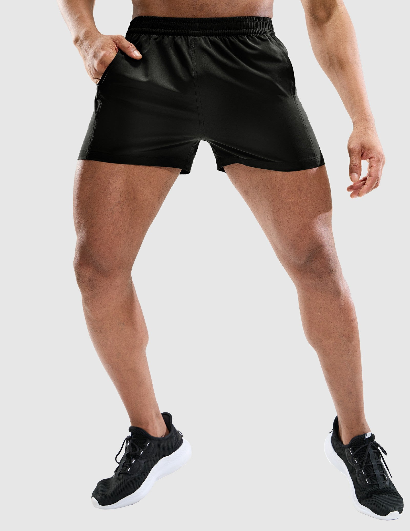 MIER Men's 3 Inch Athletic Running Shorts with Brief Liner Men's Shorts