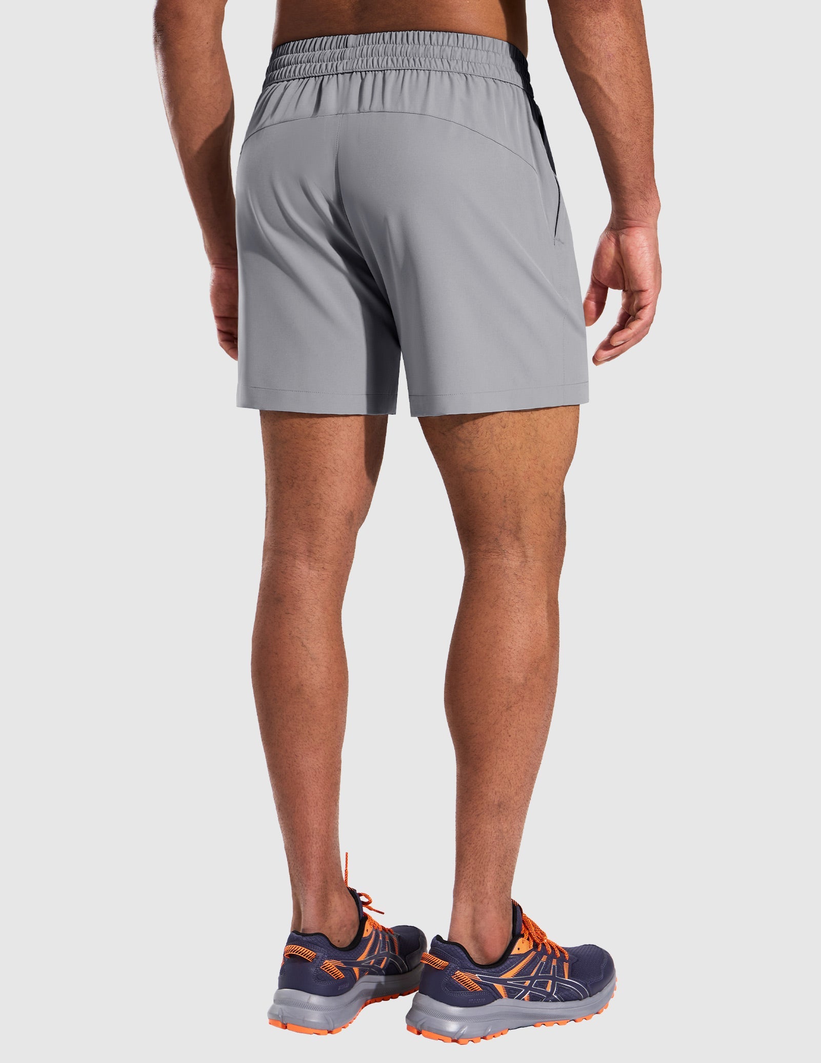 MIER 5" Running Gym Shorts for Men Quick Dry with Zipper Pockets Men's Shorts