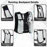 MIER Running Hydration Vest with 500ml Soft Flask Lightweight Reflective Vest Backpack for Women Men Running Vest