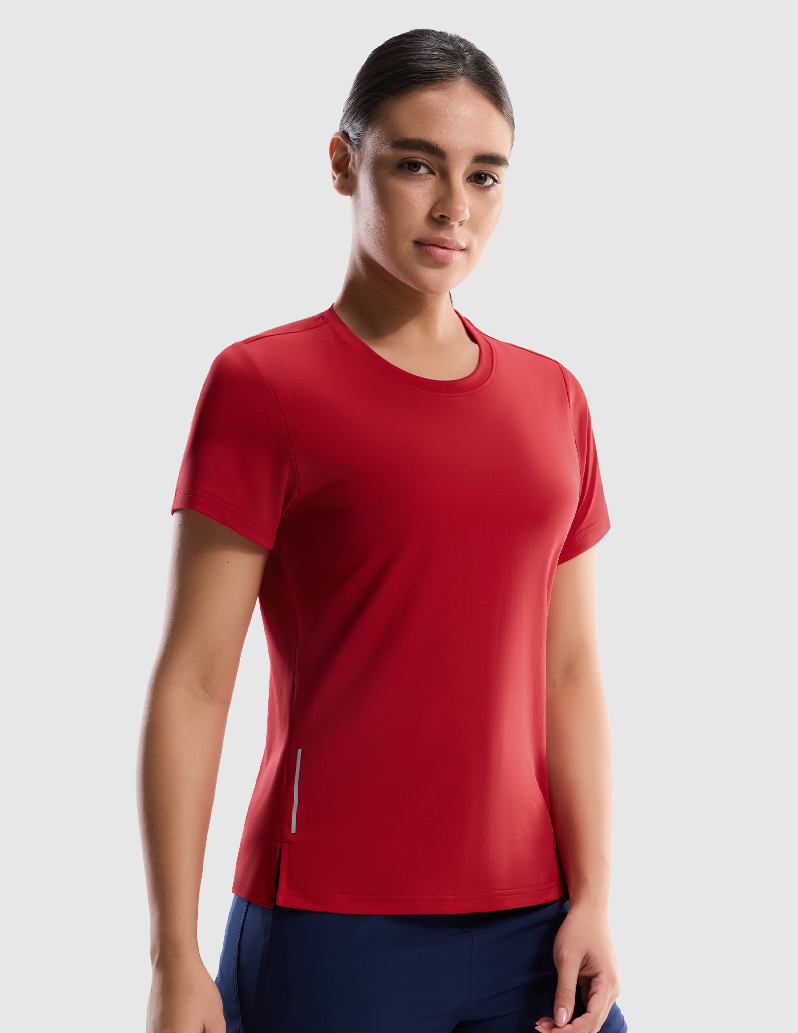 MIER Women’s Running Shirt COOLMAX Quick-Dry Workout Tee Women Active Shirt