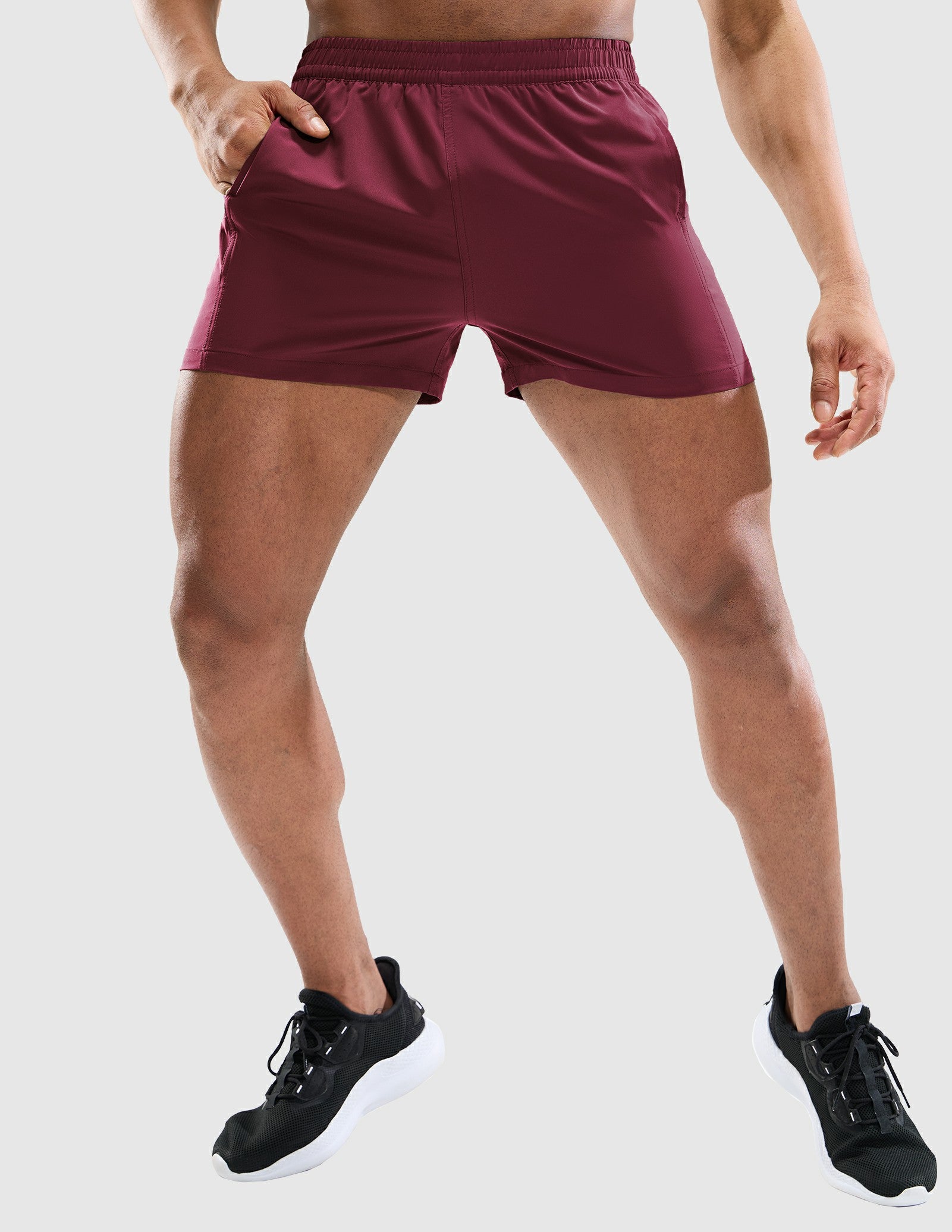 MIER Men's 3 Inch Athletic Running Shorts with Brief Liner Men's Shorts