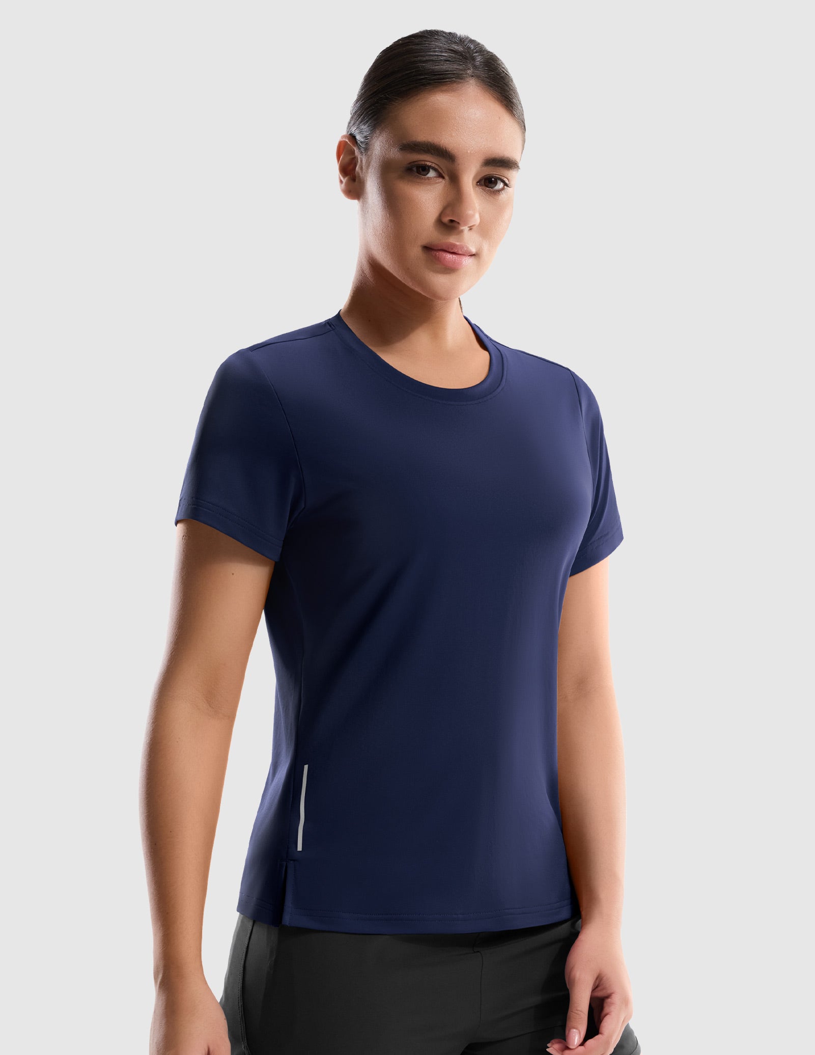 MIER Women’s Running Shirt COOLMAX Quick-Dry Workout Tee Women Active Shirt