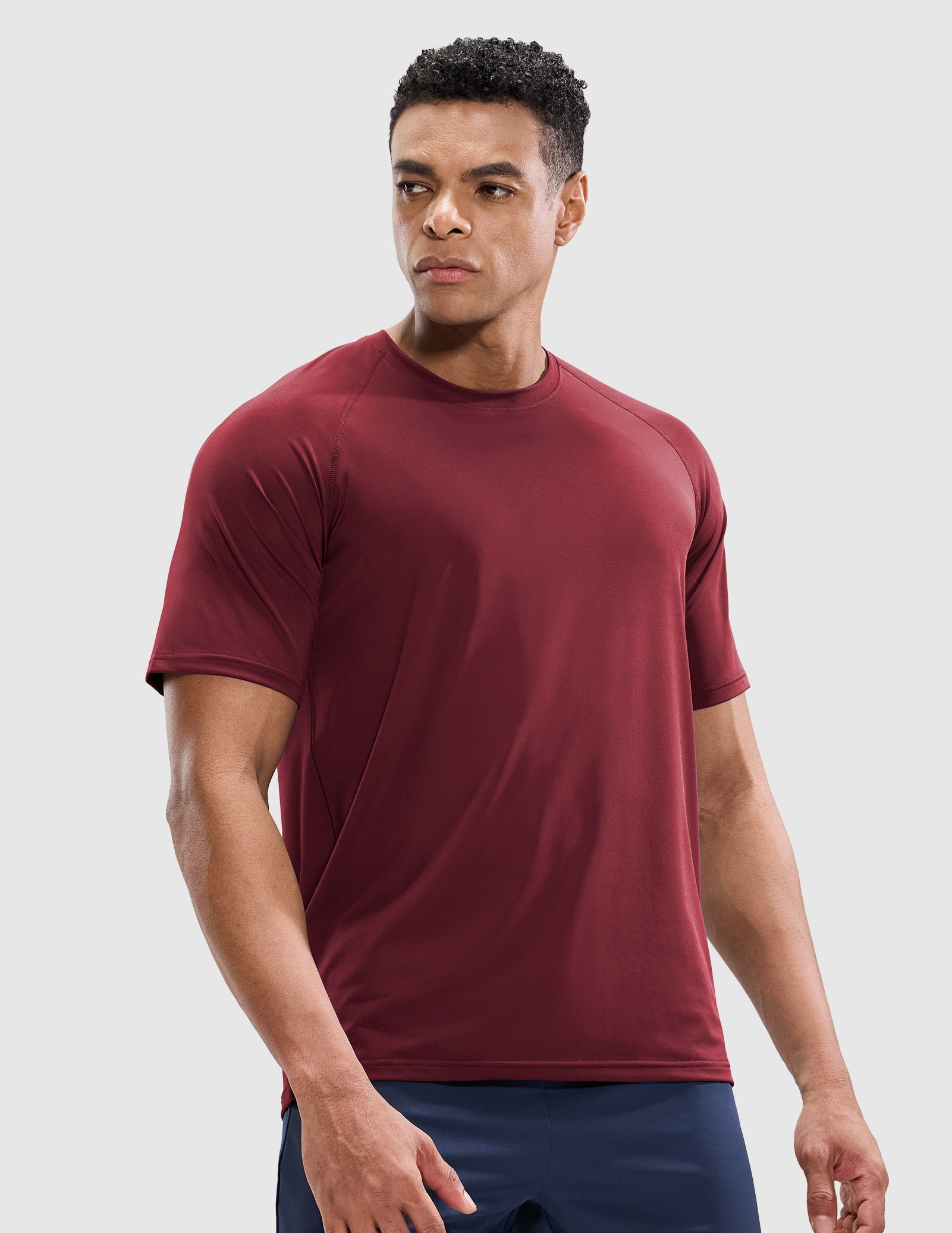 MIER Men's Workout T Shirts Stretchy Quick Dry and Moisture Wicking Men's T-Shirts