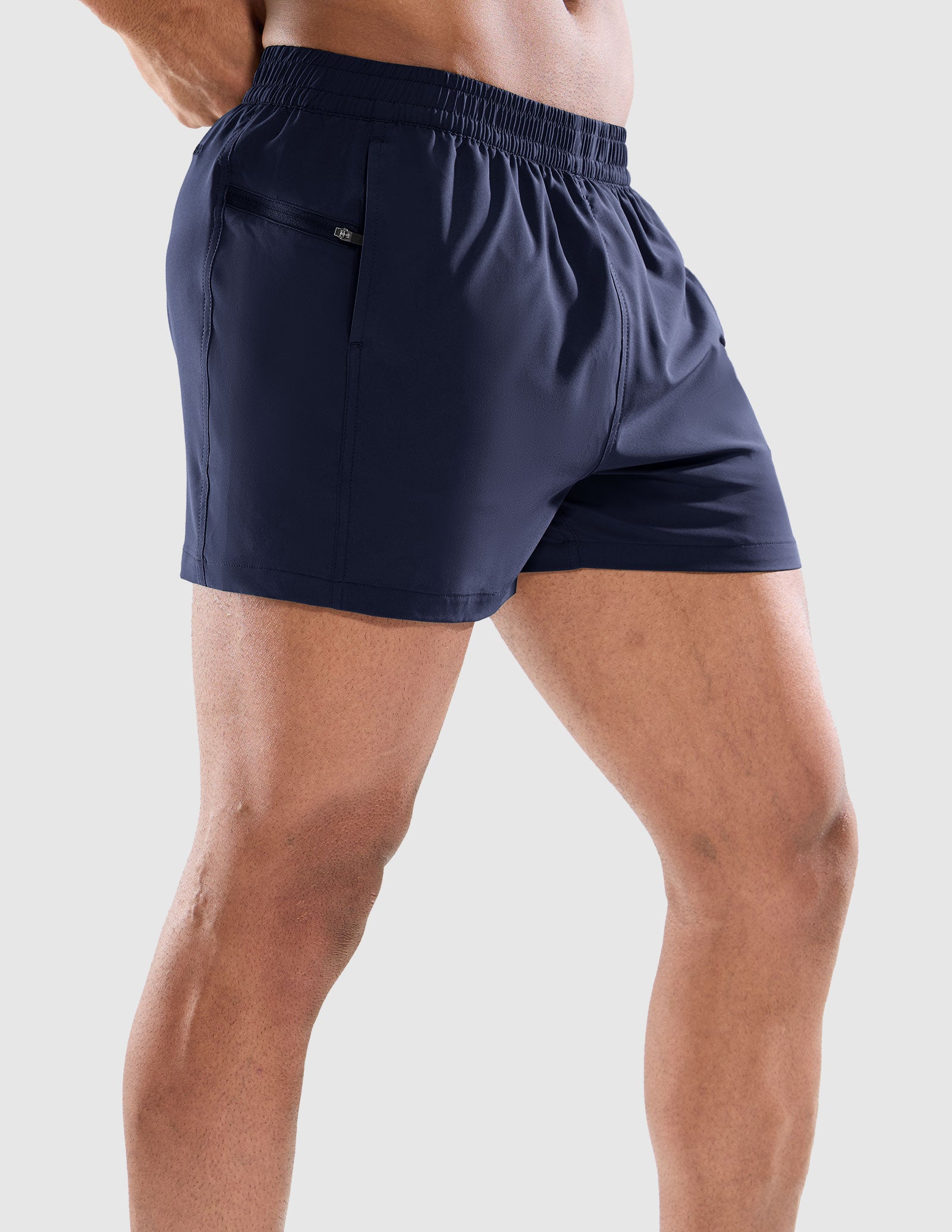 MIER Men's 3 Inch Athletic Running Shorts with Brief Liner Men's Shorts