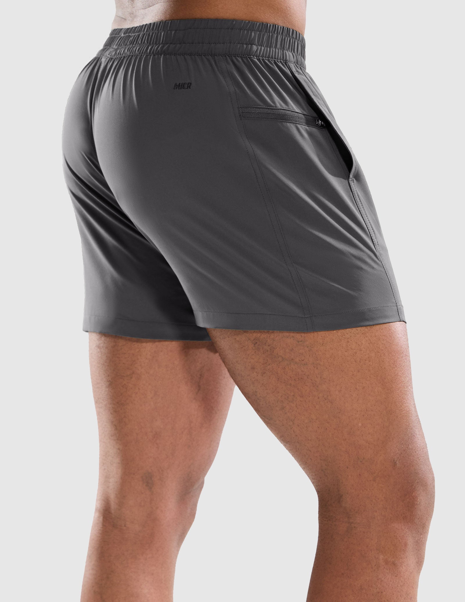 MIER Men's 3 Inch Athletic Running Shorts with Brief Liner Men's Shorts