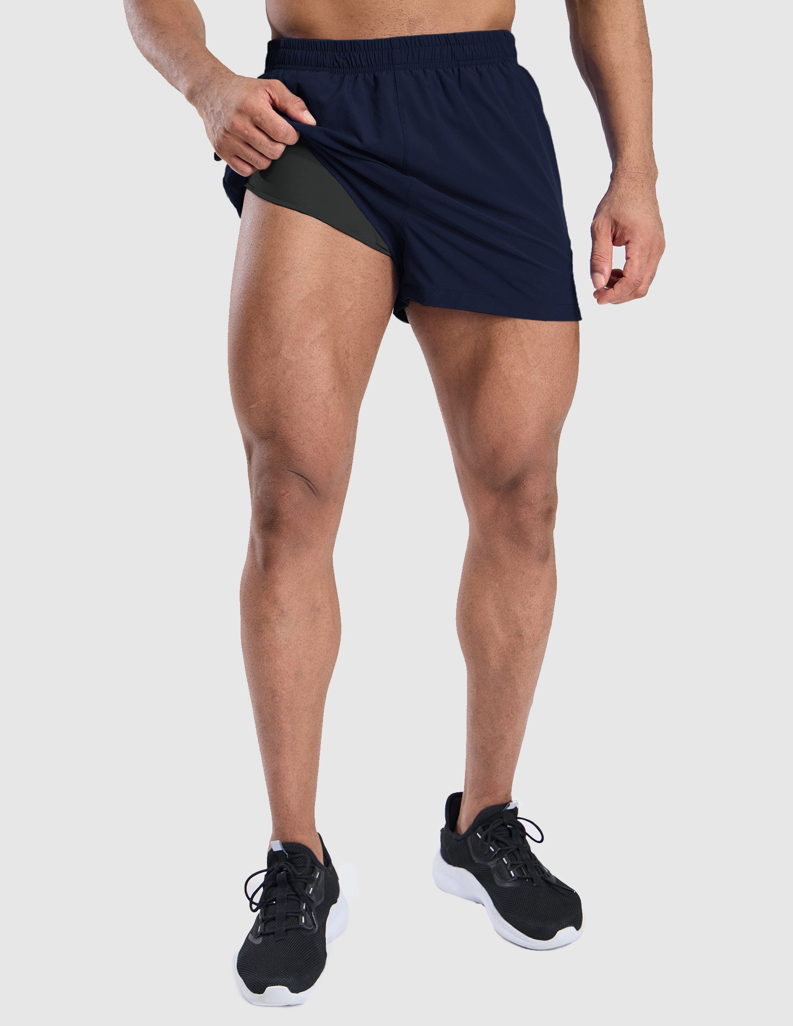 MIER Men's 3 Inch Running Shorts with Liner and Pockets Men's Shorts
