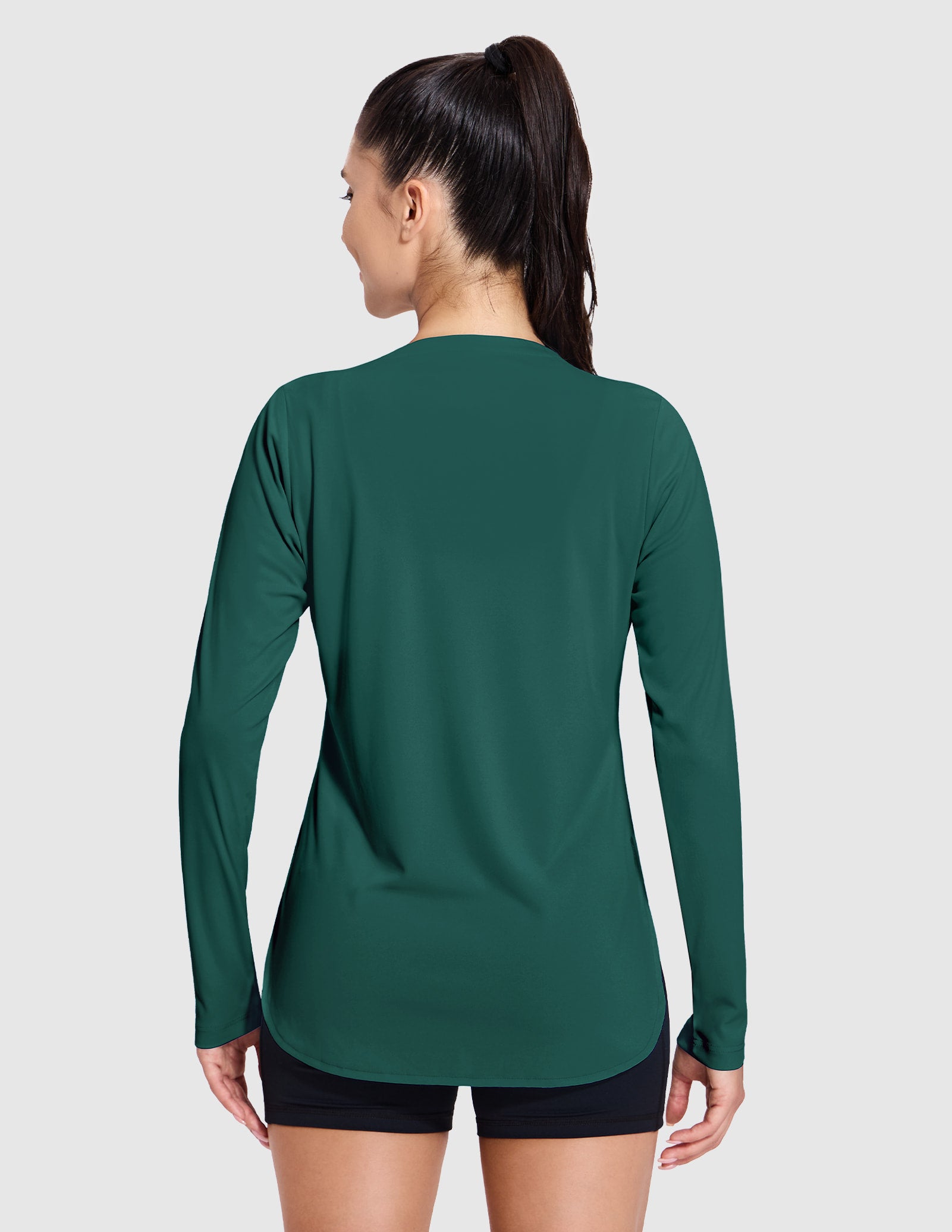 MIER Women's UPF 50 Plus Long Sleeve Running Shirt Sun Protection and Style Women Active Shirt