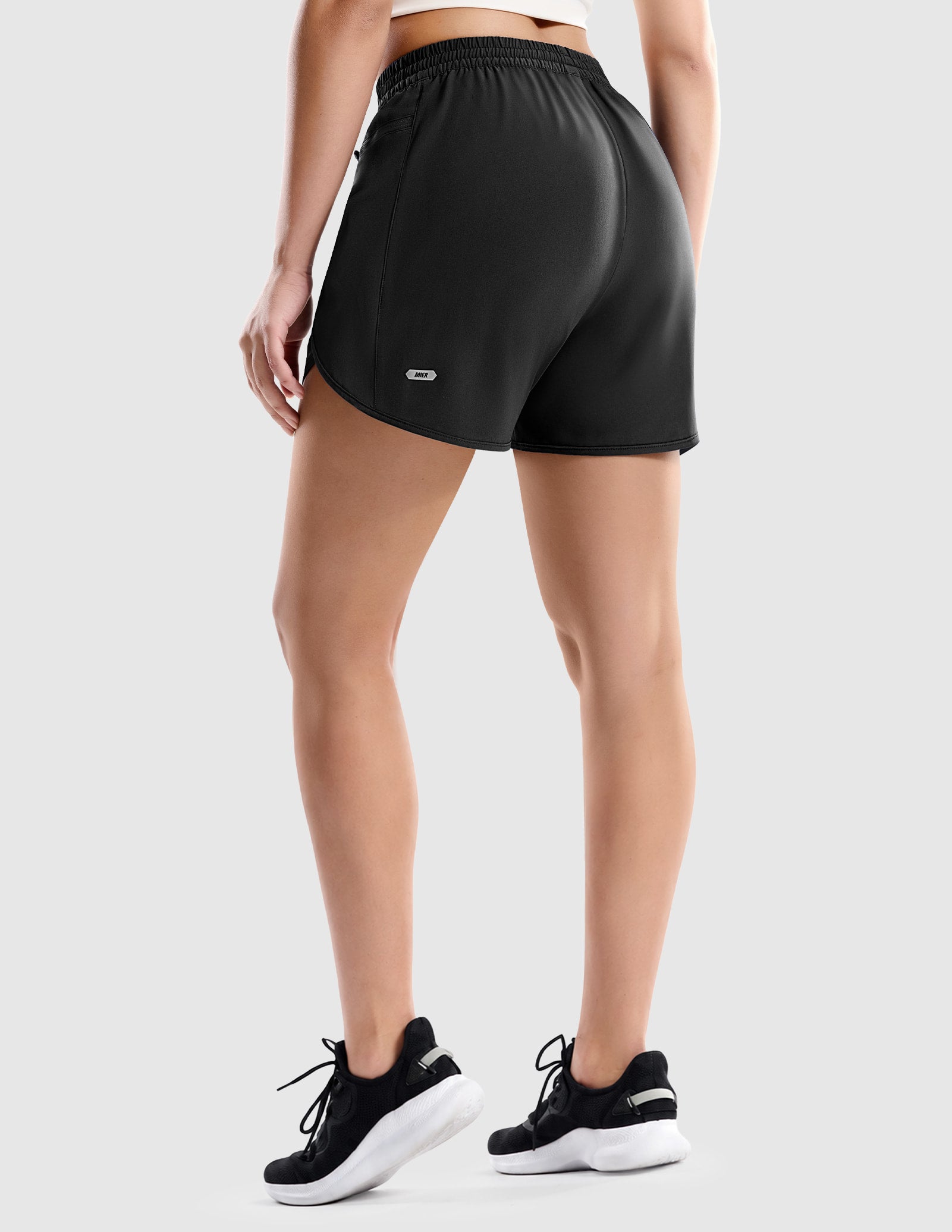 MIER Women’s Running Shorts with Phone Pocket 4” Quick Dry Women Shorts