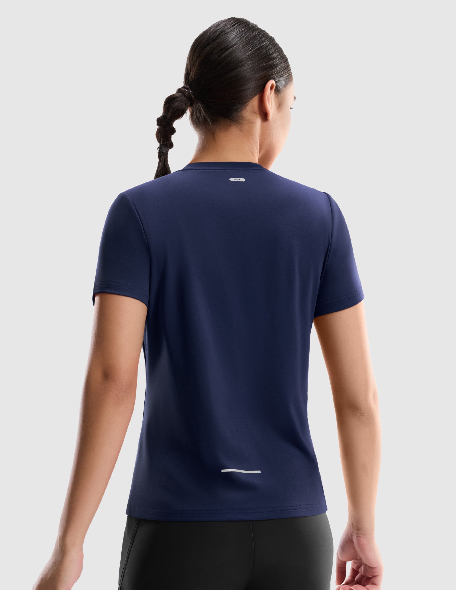 MIER Women’s Running Shirt COOLMAX Quick-Dry Workout Tee Women Active Shirt
