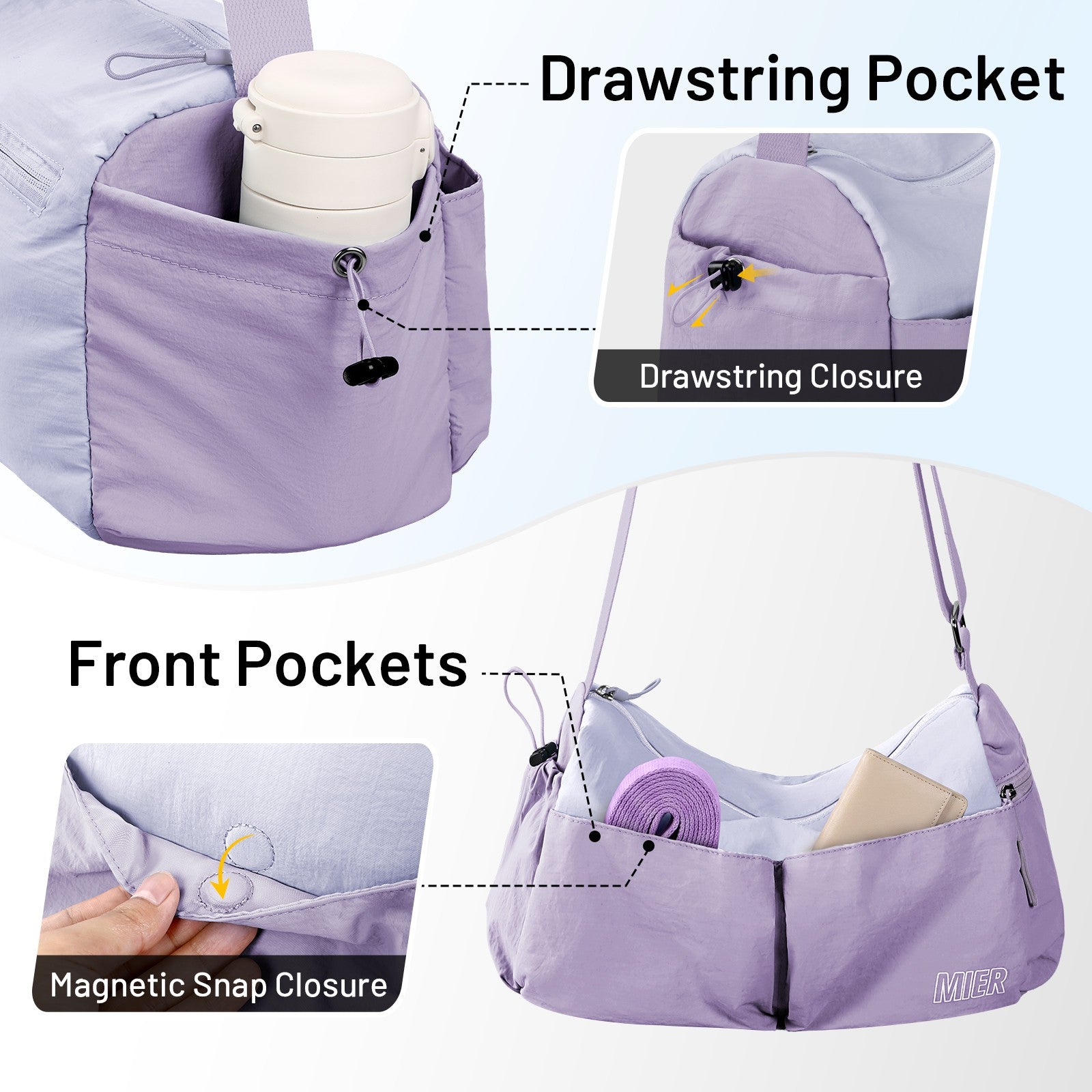 MIER Women's Gym Bag & Sports Duffel with Wet Pocket Gym Duffel Bag