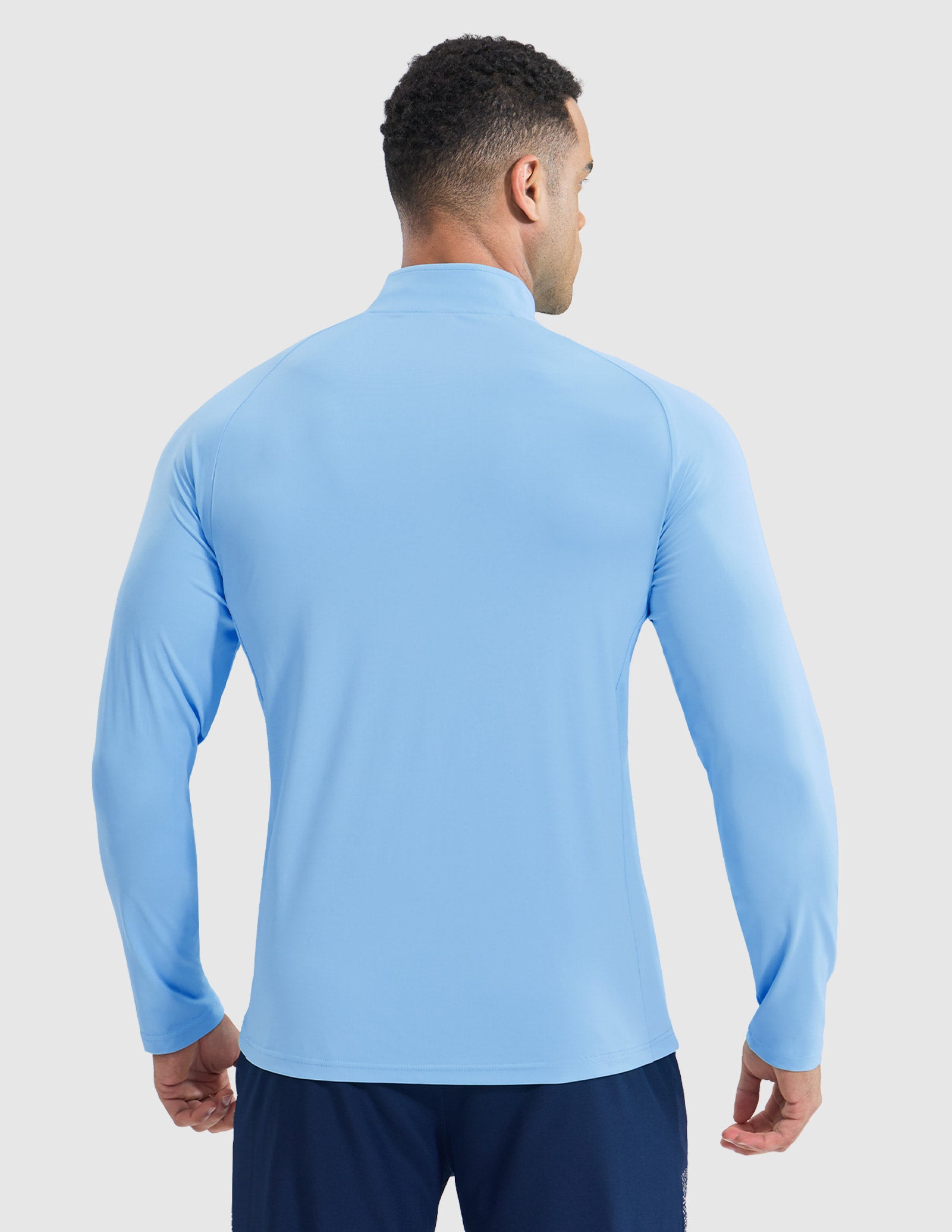 MIER Lightweight Quarter Zip Running Shirt, Breathable and Sun Protection Men's T-Shirts