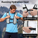 MIER Running Hydration Vest with 500ml Soft Flask Lightweight Reflective Vest Backpack for Women Men Running Vest