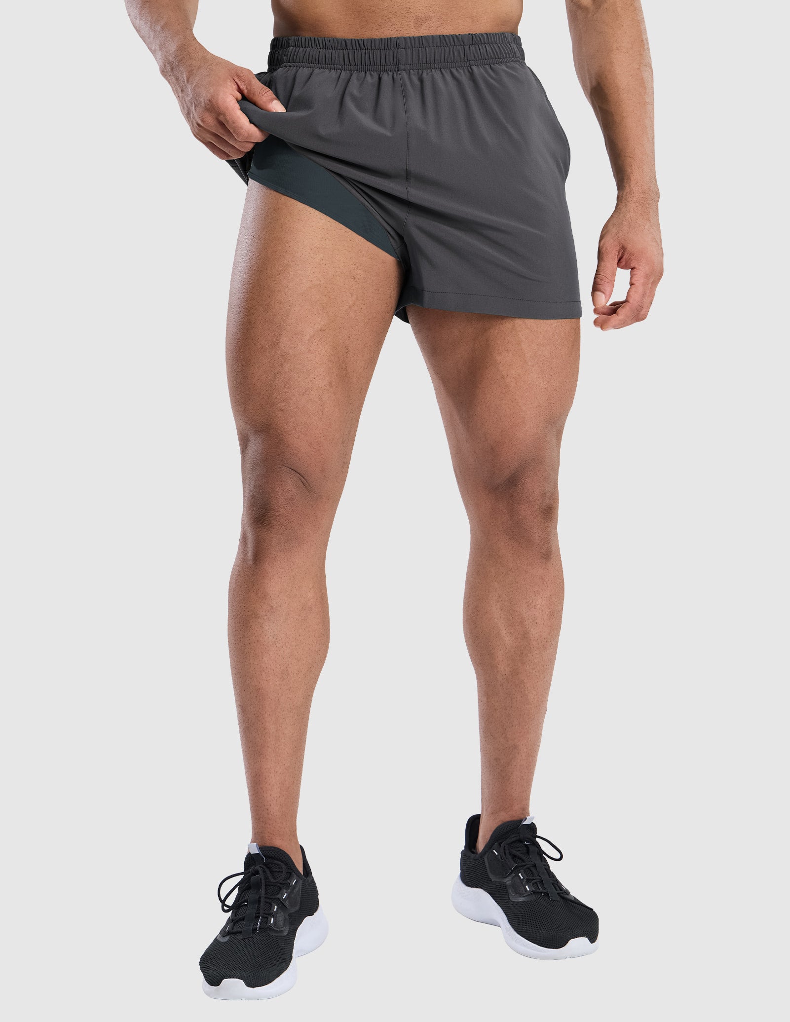 MIER Men's 3 Inch Running Shorts with Liner and Pockets Men's Shorts