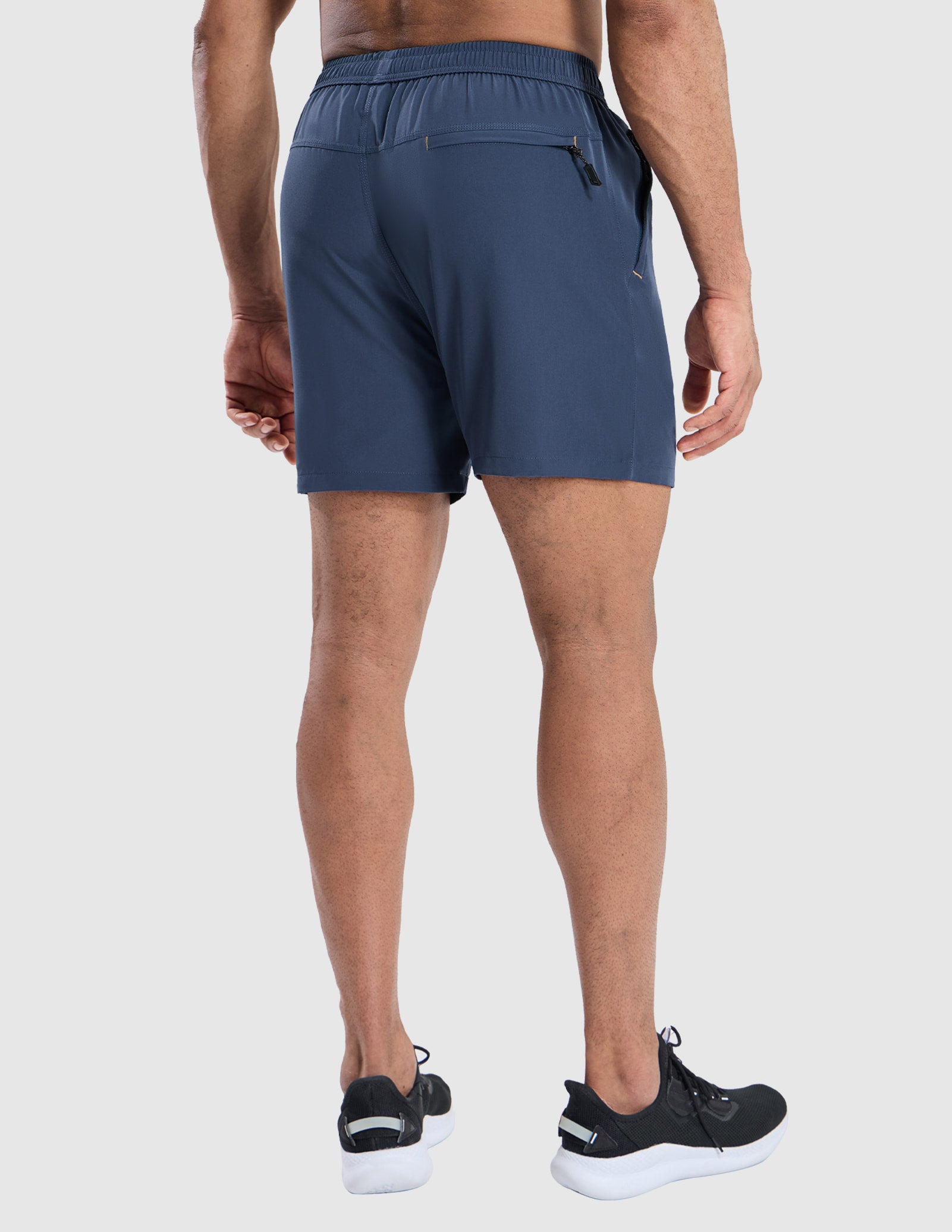 MIER Men's 5 Inch Dry Fit Running Shorts with Zipper Pockets Men's Shorts