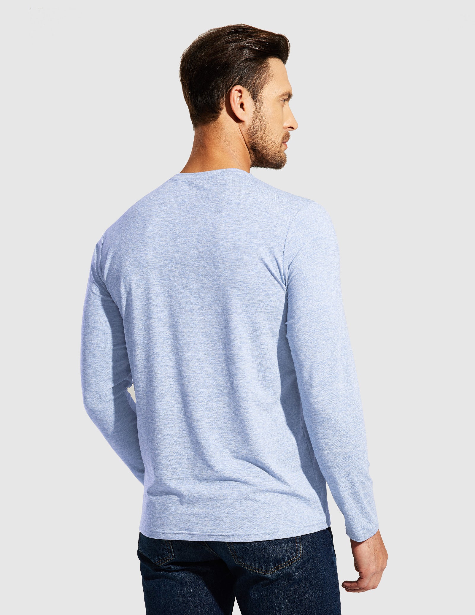 MIER Men’s Buttery Soft Long Sleeve Athletic Crew Neck Tee Men's Shirt