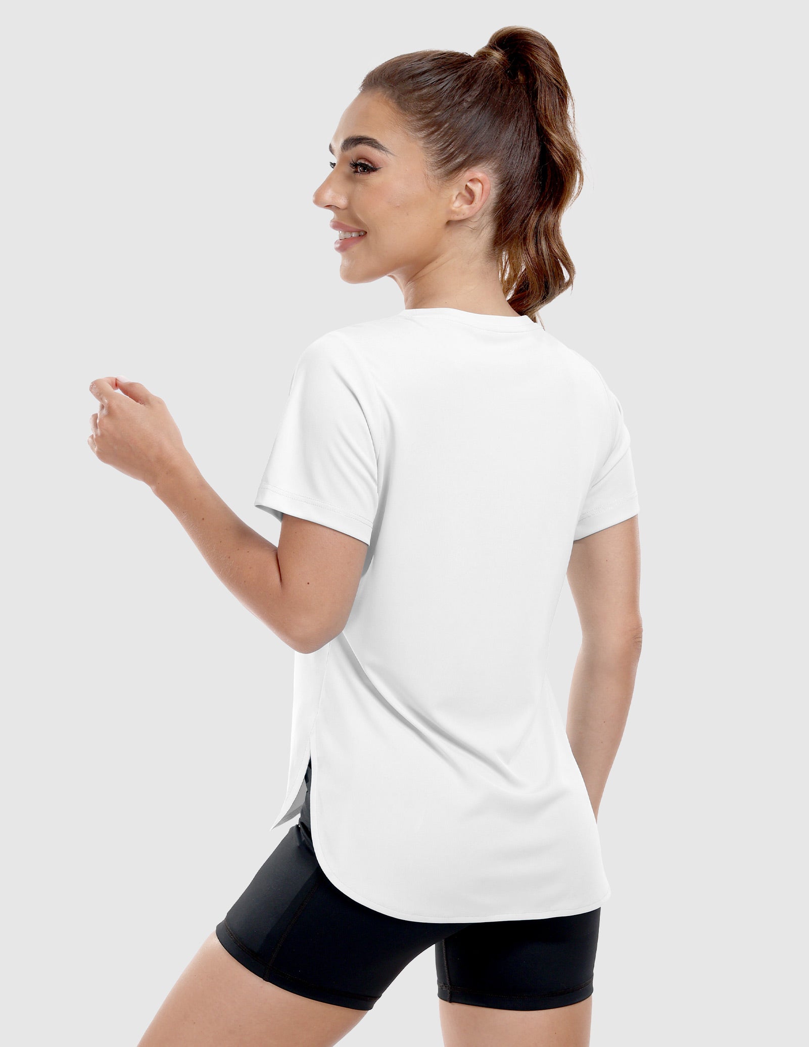 MIER Women's Lightweight Crew Neck Workout Shirt – UPF 50+ Sun Protection Women Active Shirt