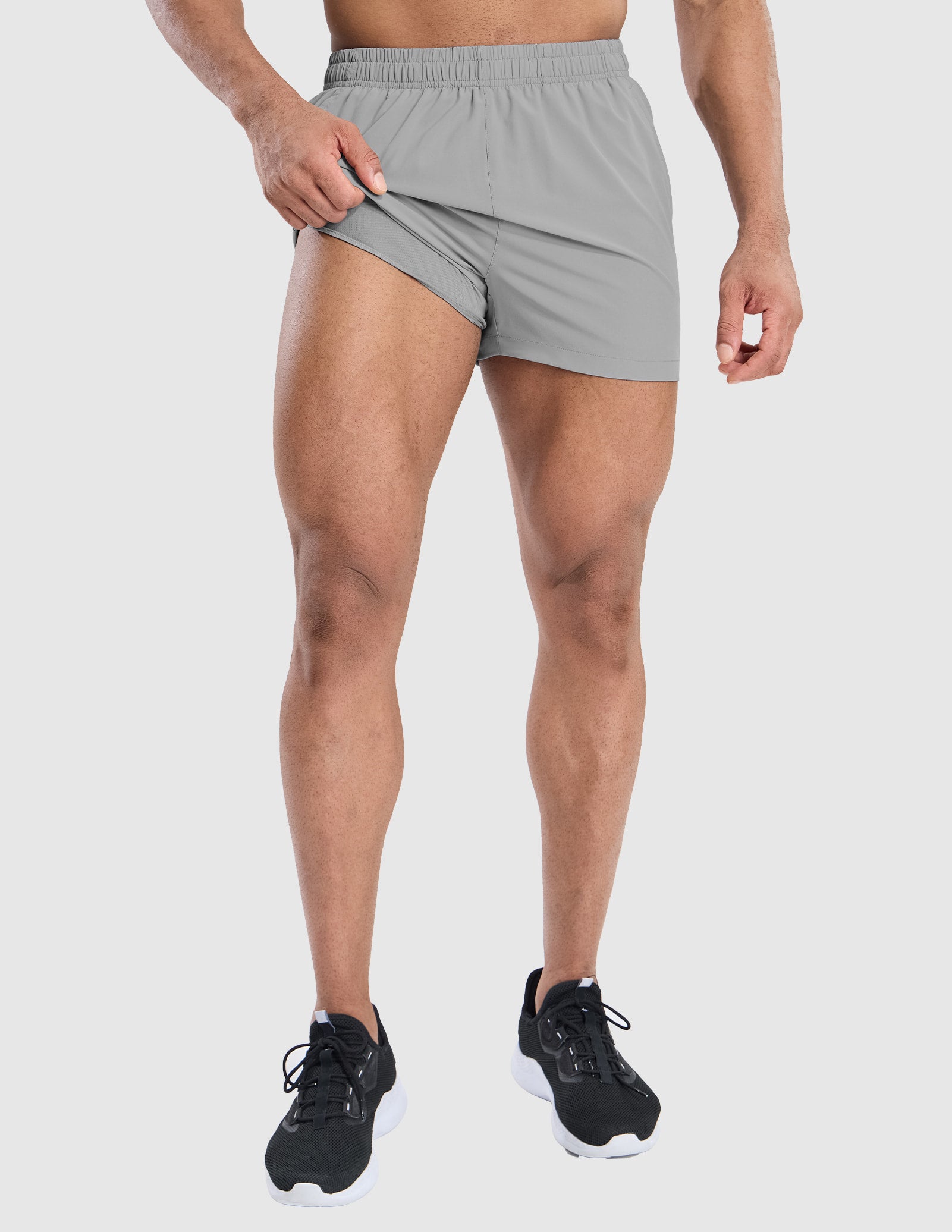 MIER Men's 3 Inch Running Shorts with Liner and Pockets Men's Shorts