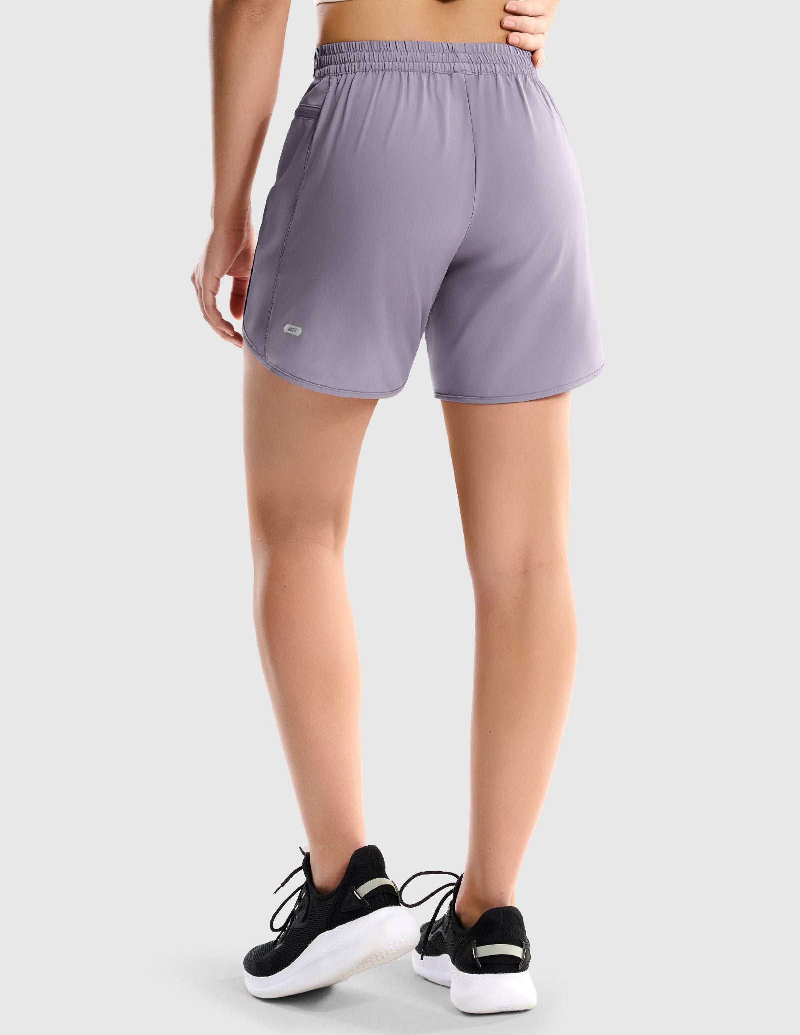 MIER Women’s Running Shorts with Phone Pocket 4” Quick Dry Women Shorts