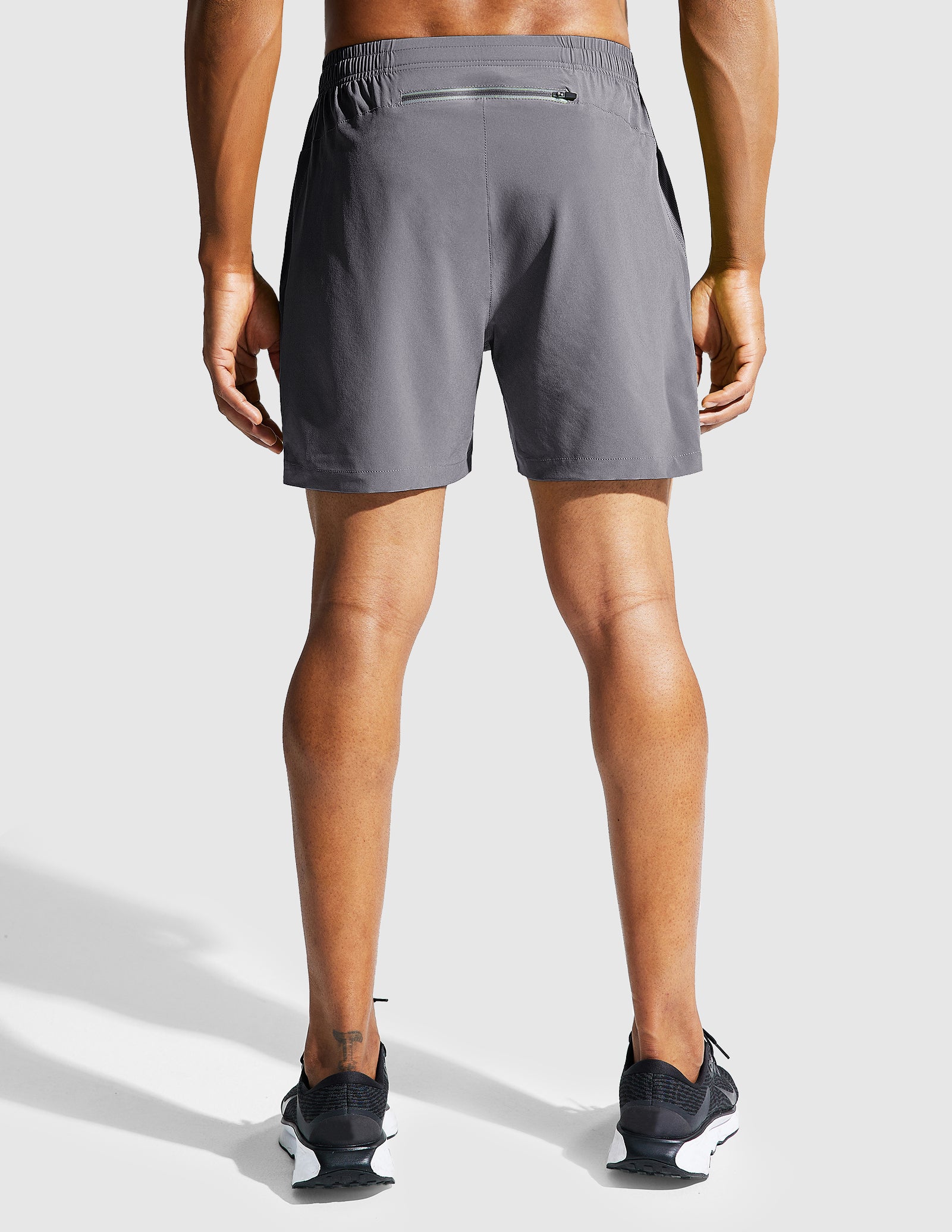 MIER Men's 5 Inch Running Shorts with Zipper Pockets Men's Shorts