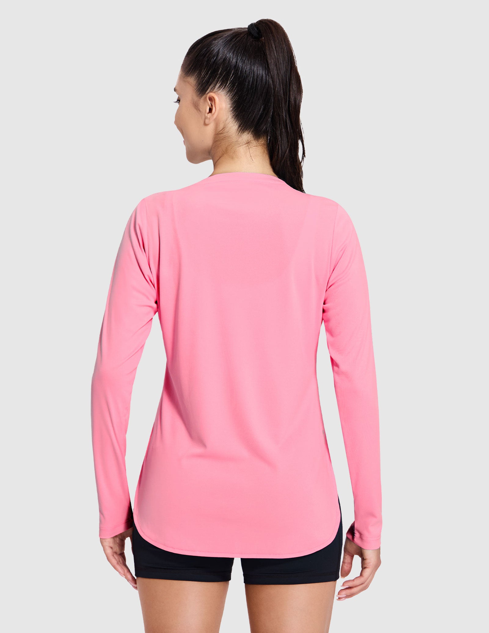 MIER Women's UPF 50 Plus Long Sleeve Running Shirt Sun Protection and Style Women Active Shirt