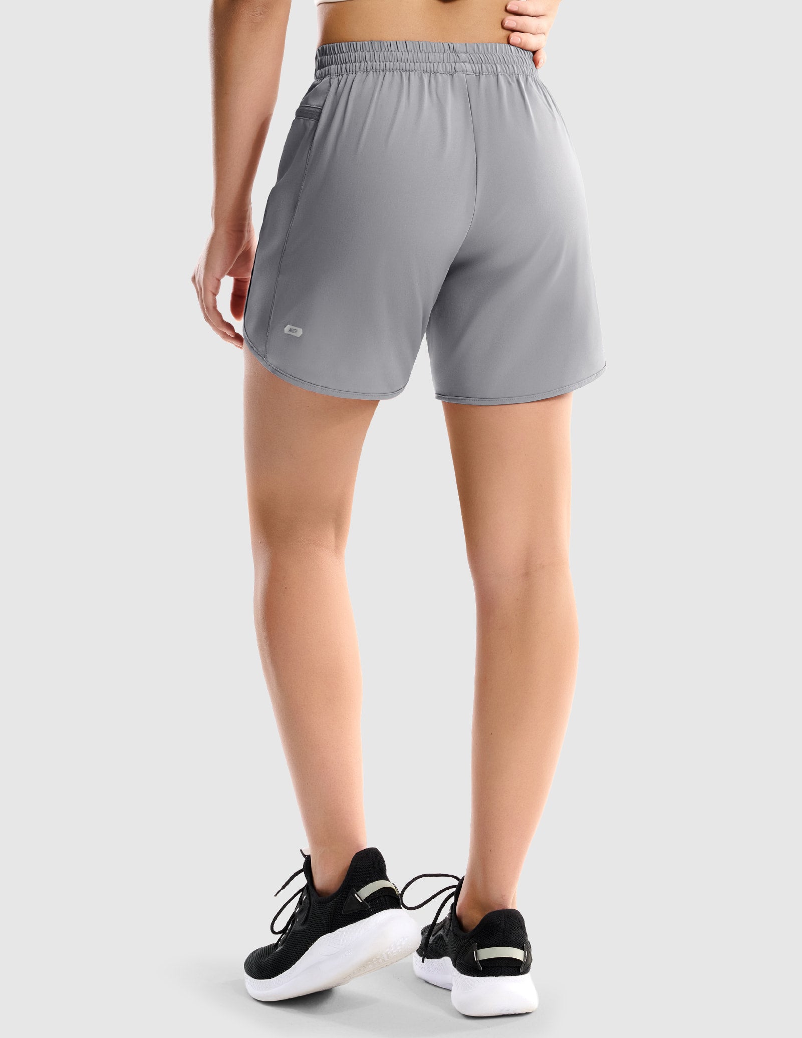 MIER Women’s Running Shorts with Phone Pocket 4” Quick Dry Women Shorts